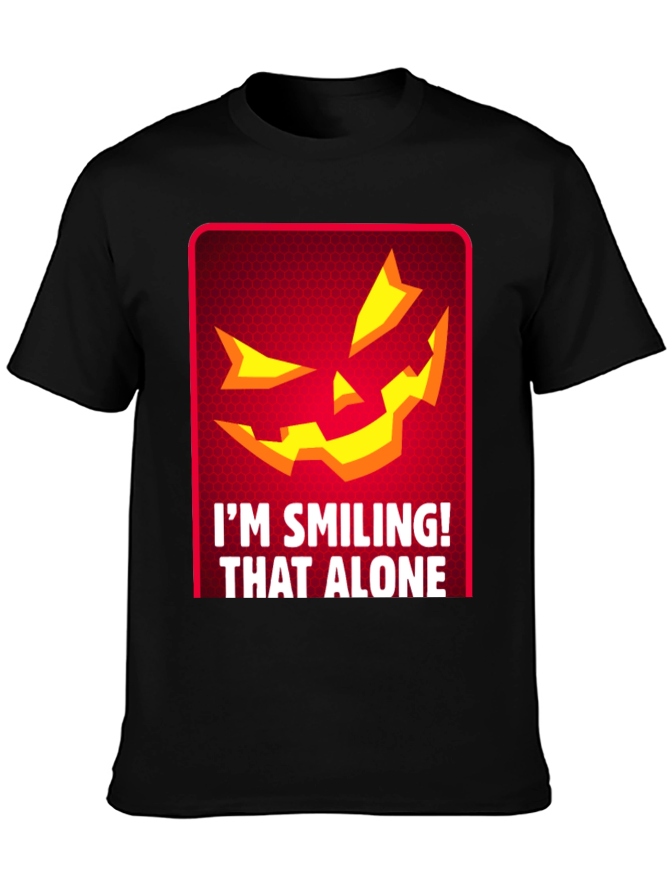 Smiling Jack-o-Lantern Graphic T-Shirt