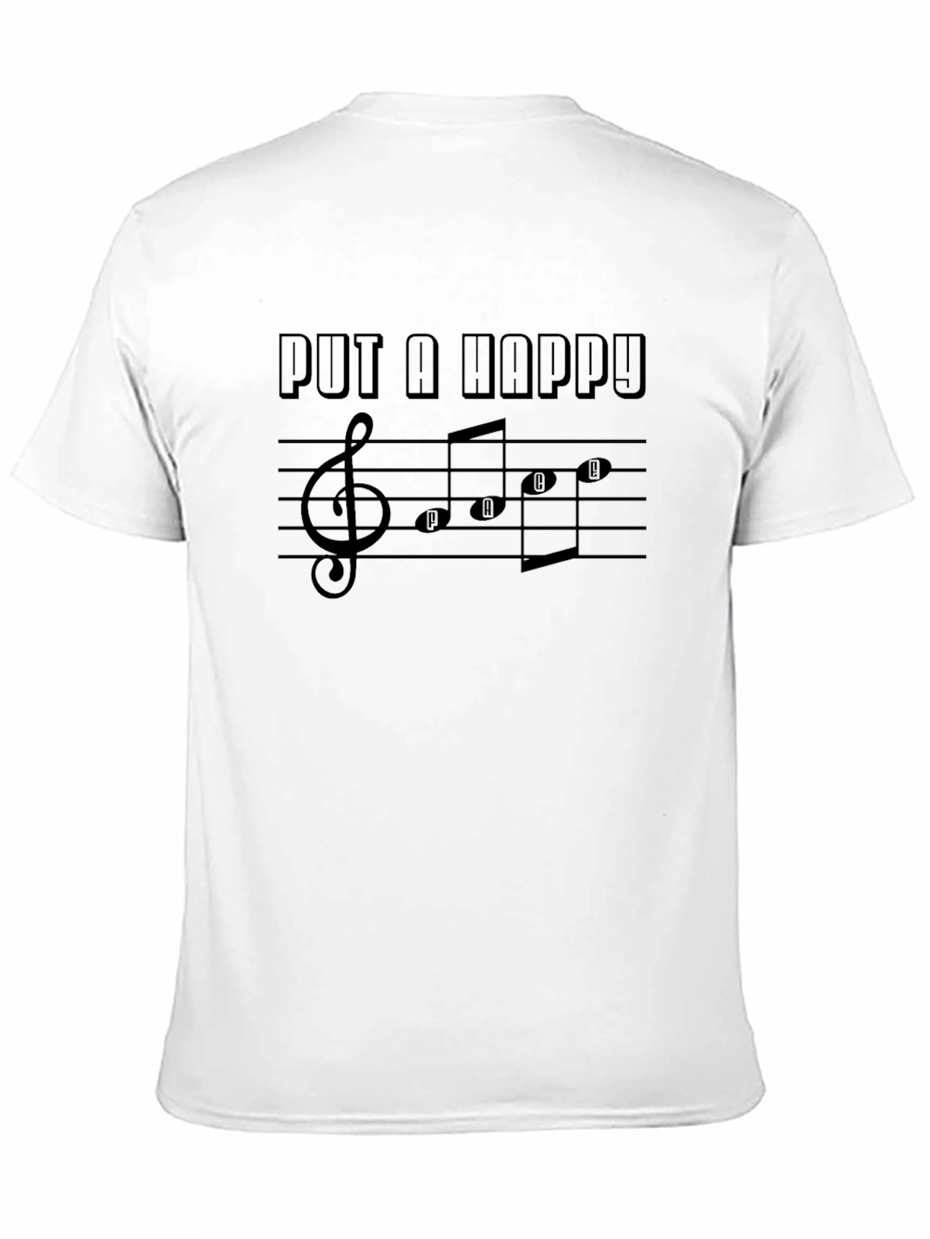 Musical Note Graphic Tee - Put a Happy