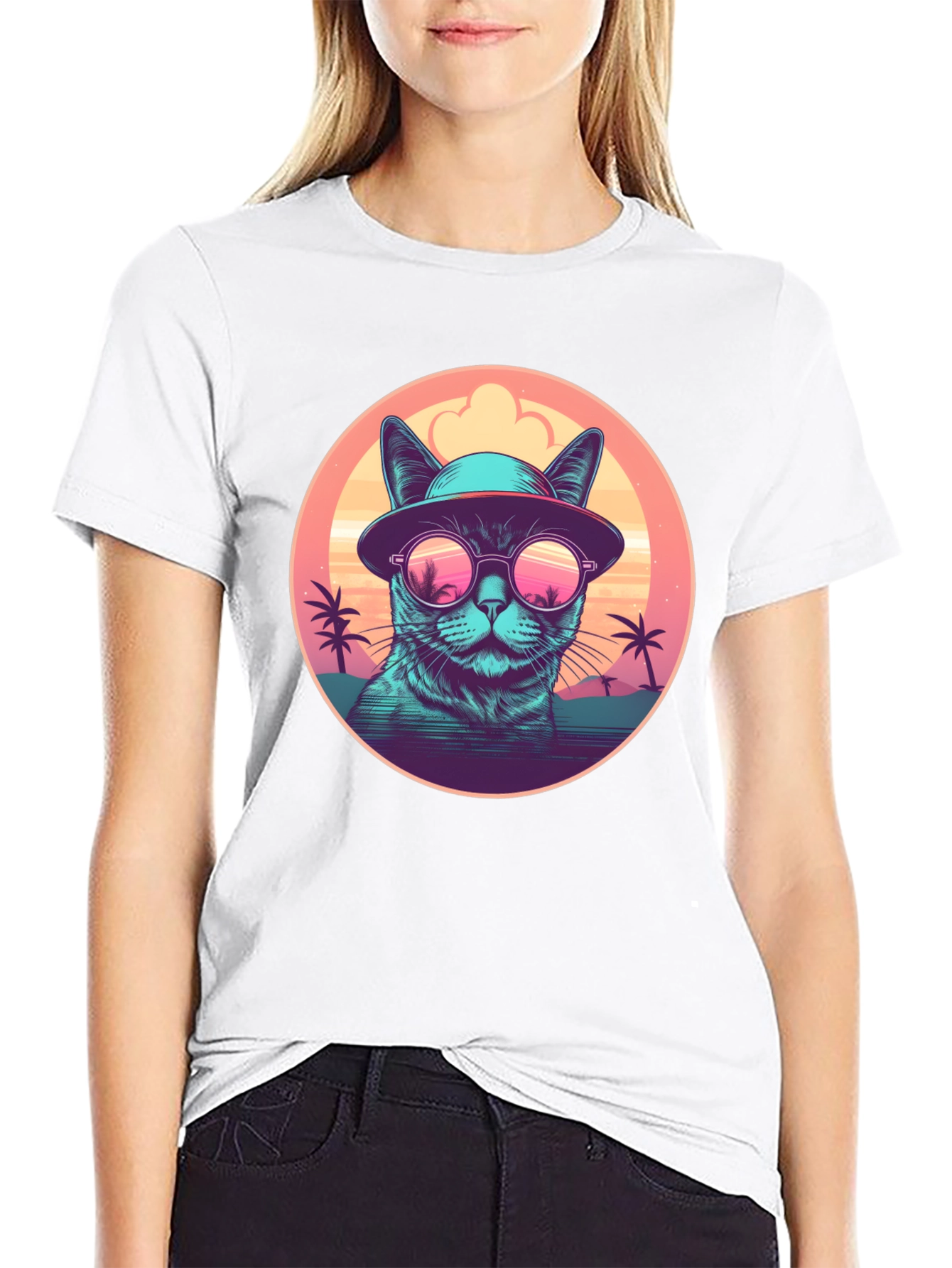 Cool Cat in Shades Graphic Tee