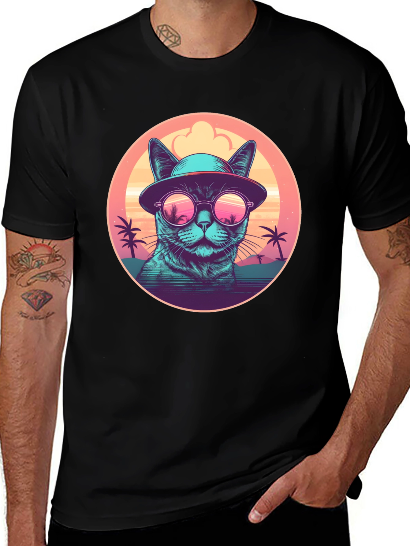Cool Cat in Shades Graphic Tee