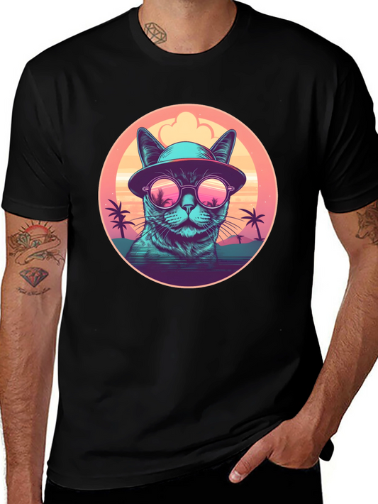 Cool Cat in Shades Graphic Tee