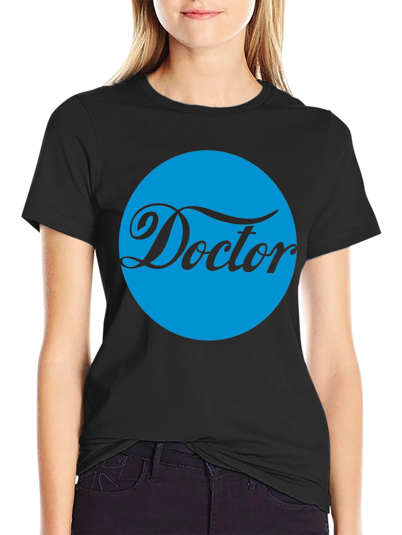 Doctor Graphic Tee - Stylish Black Cotton T-Shirt