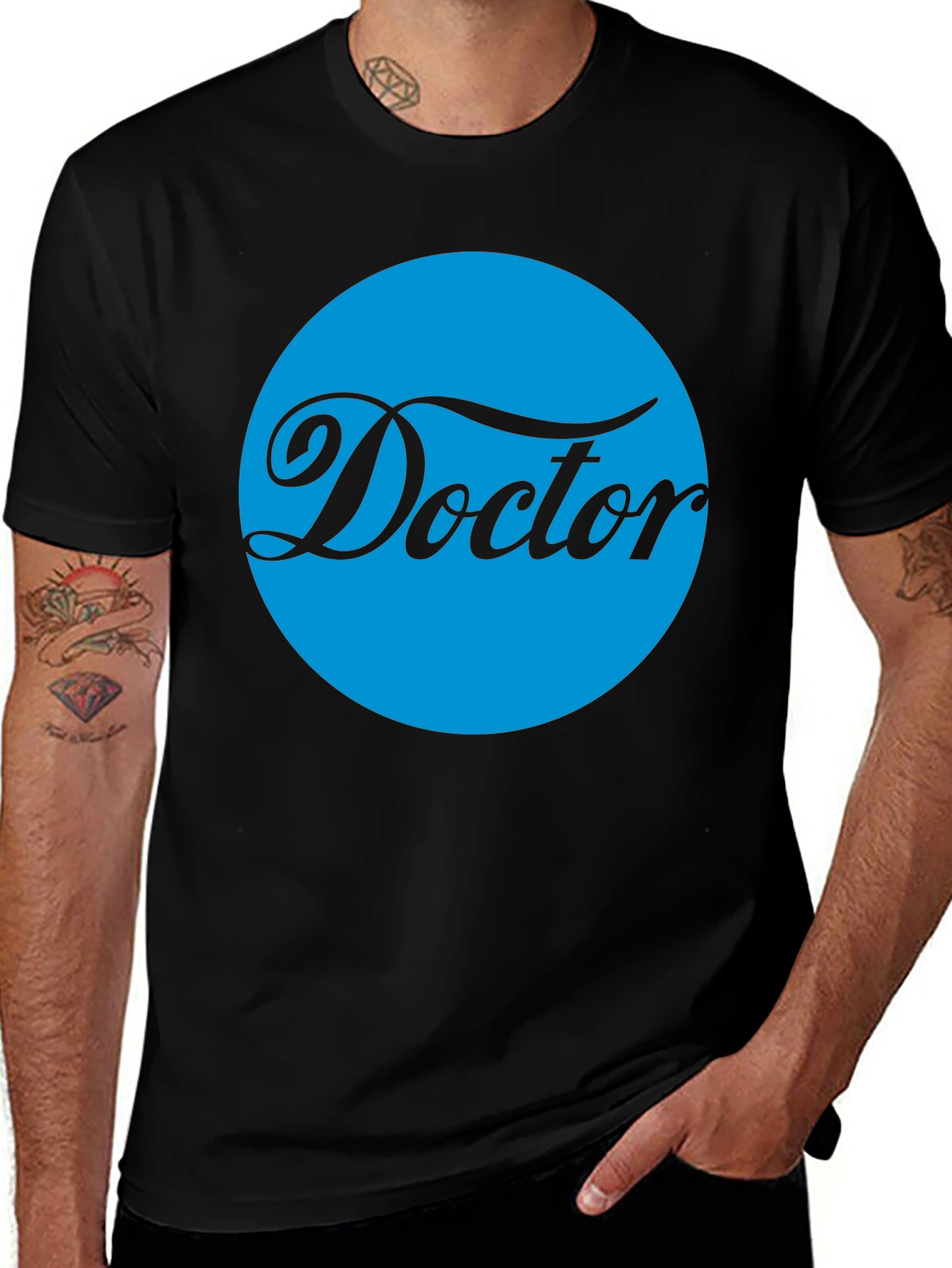 Doctor Graphic Tee - Stylish Black Cotton T-Shirt