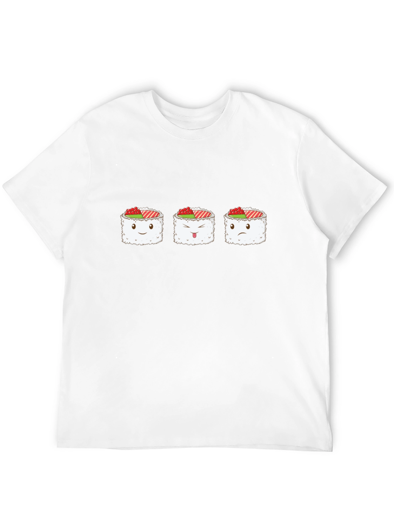 Sushi Moods Graphic Tee - Black Cotton Comfort