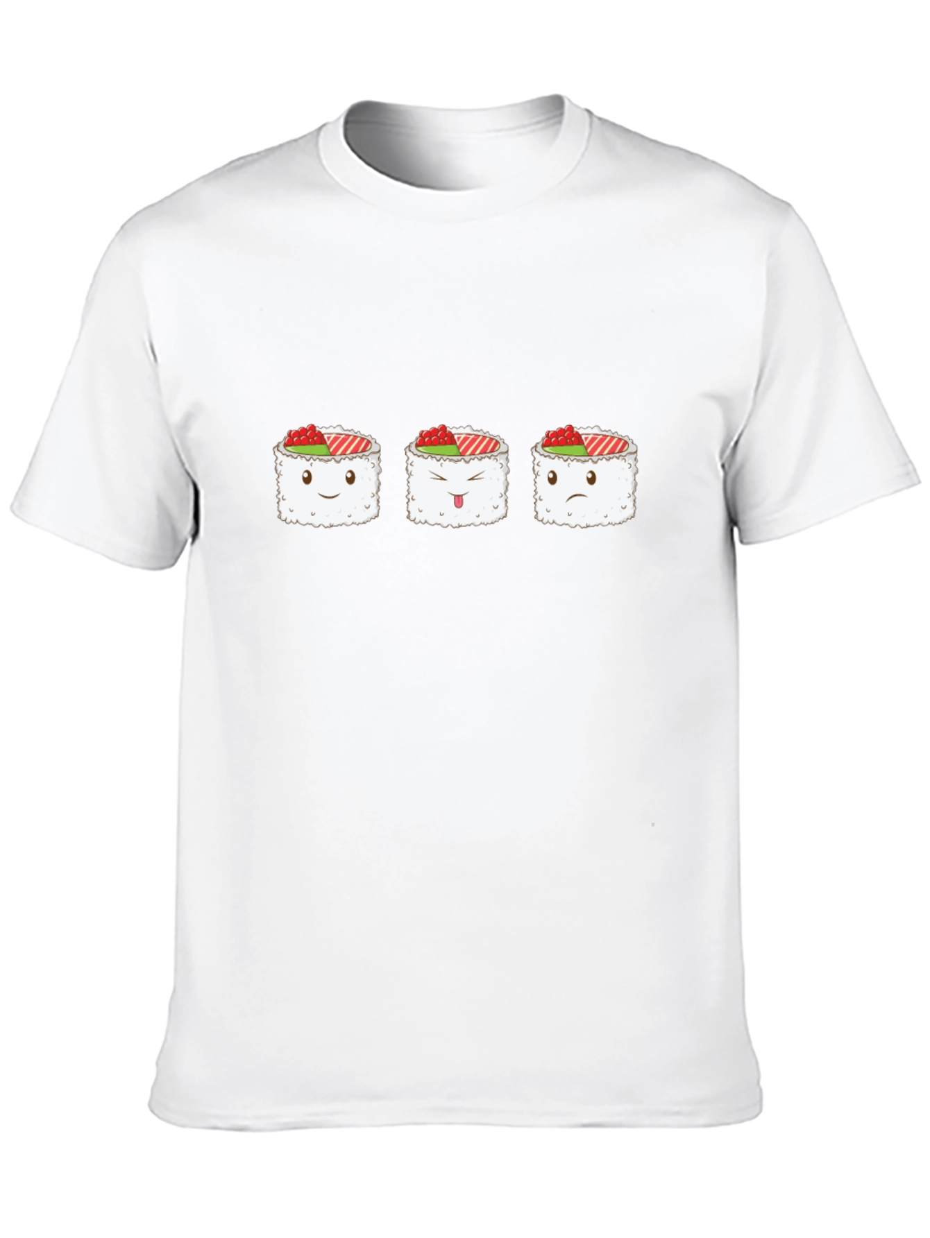 Sushi Moods Graphic Tee - Black Cotton Comfort