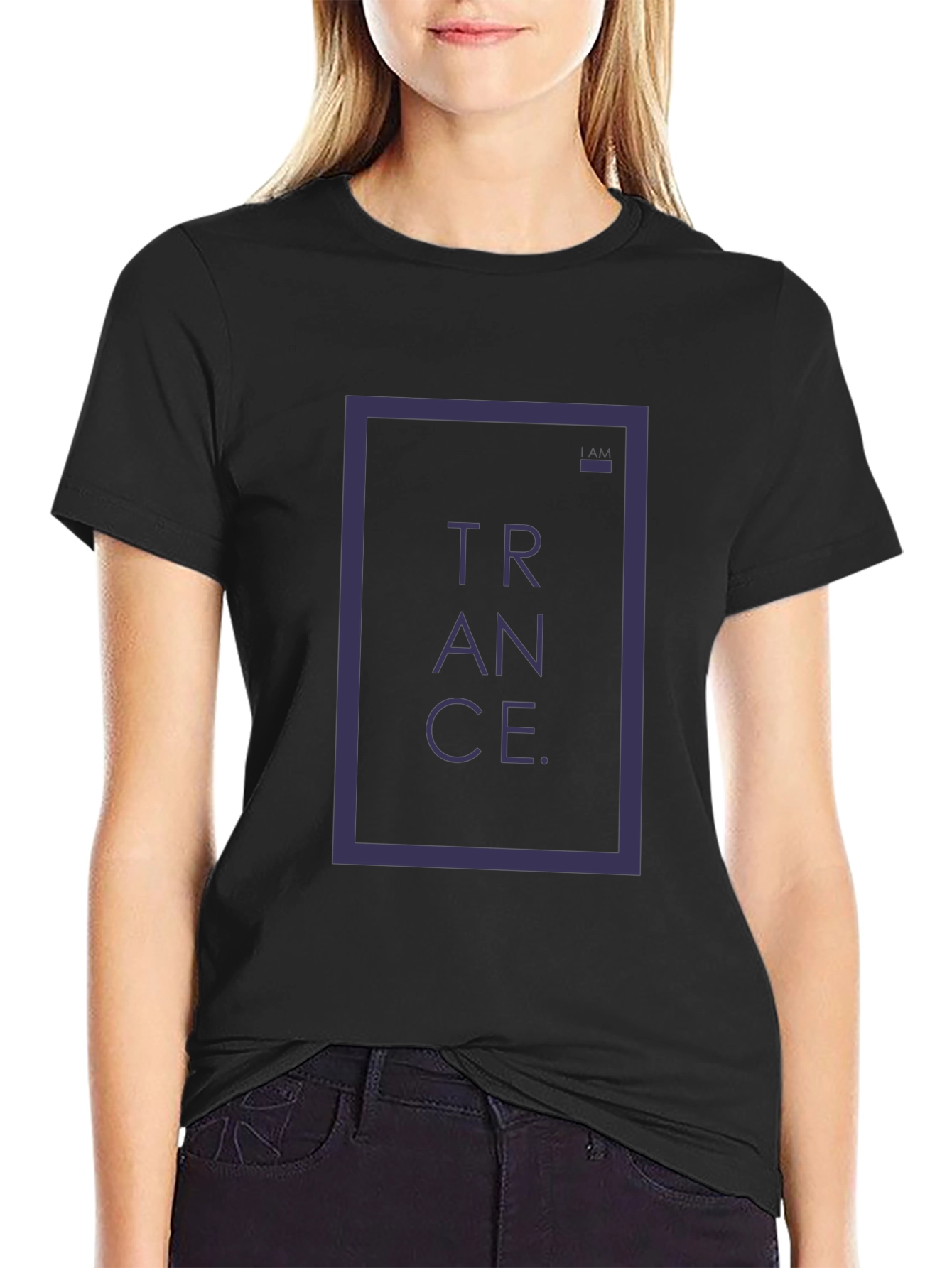Trance Graphic Print Black T-Shirt