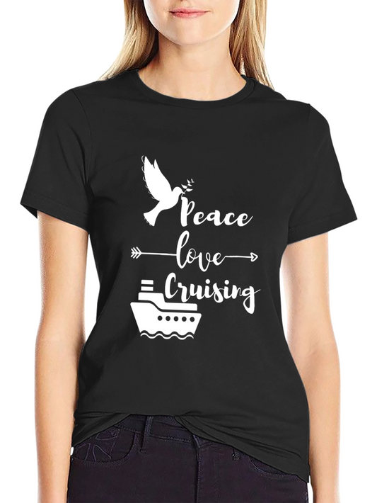 Peace Love Cruising T-Shirt - Cruise Vacation Tee