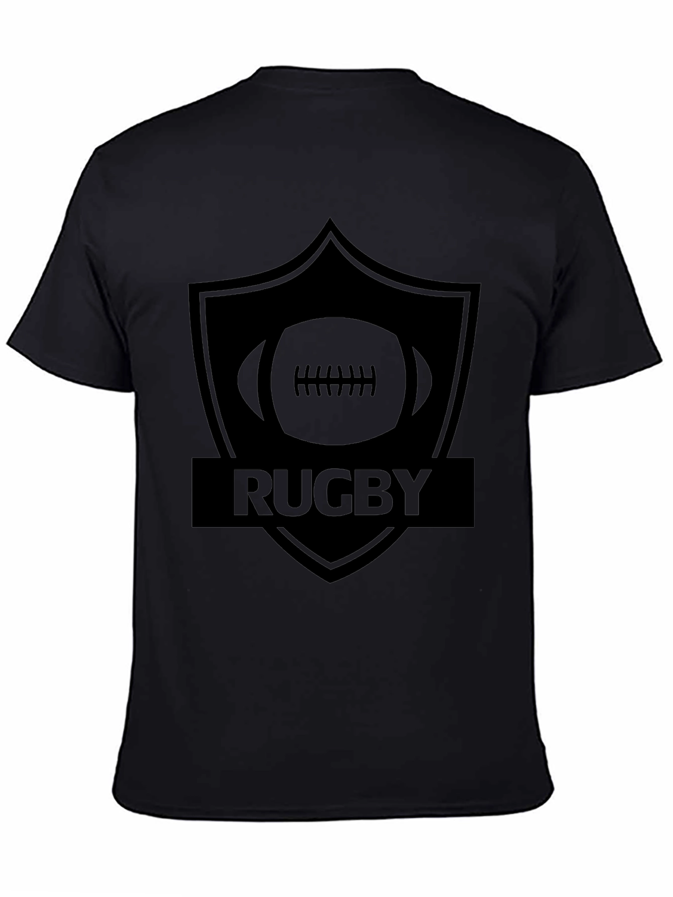 Rugby Shield Black Graphic T-Shirt