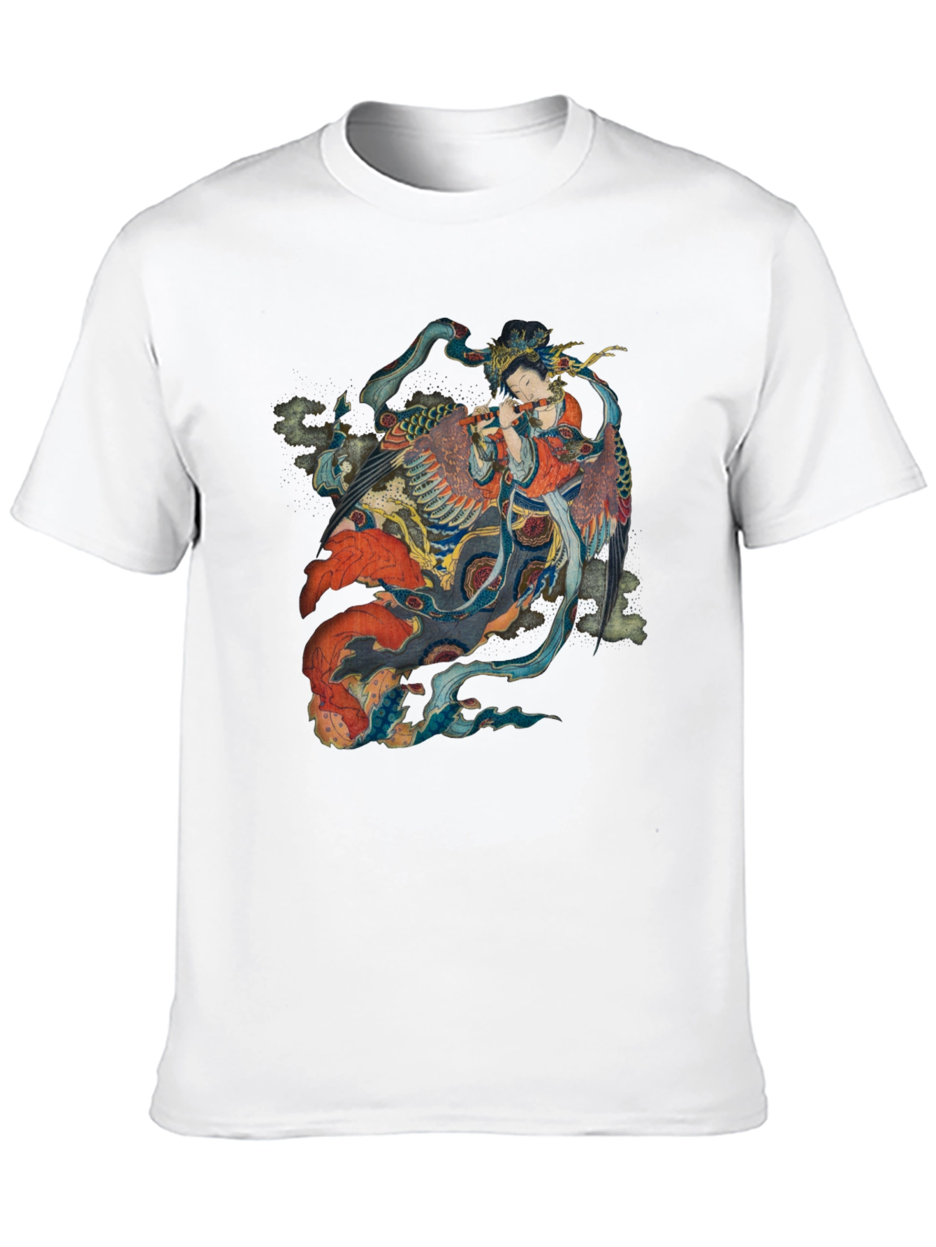 Oriental Phoenix T-Shirt - Black Cotton Tee
