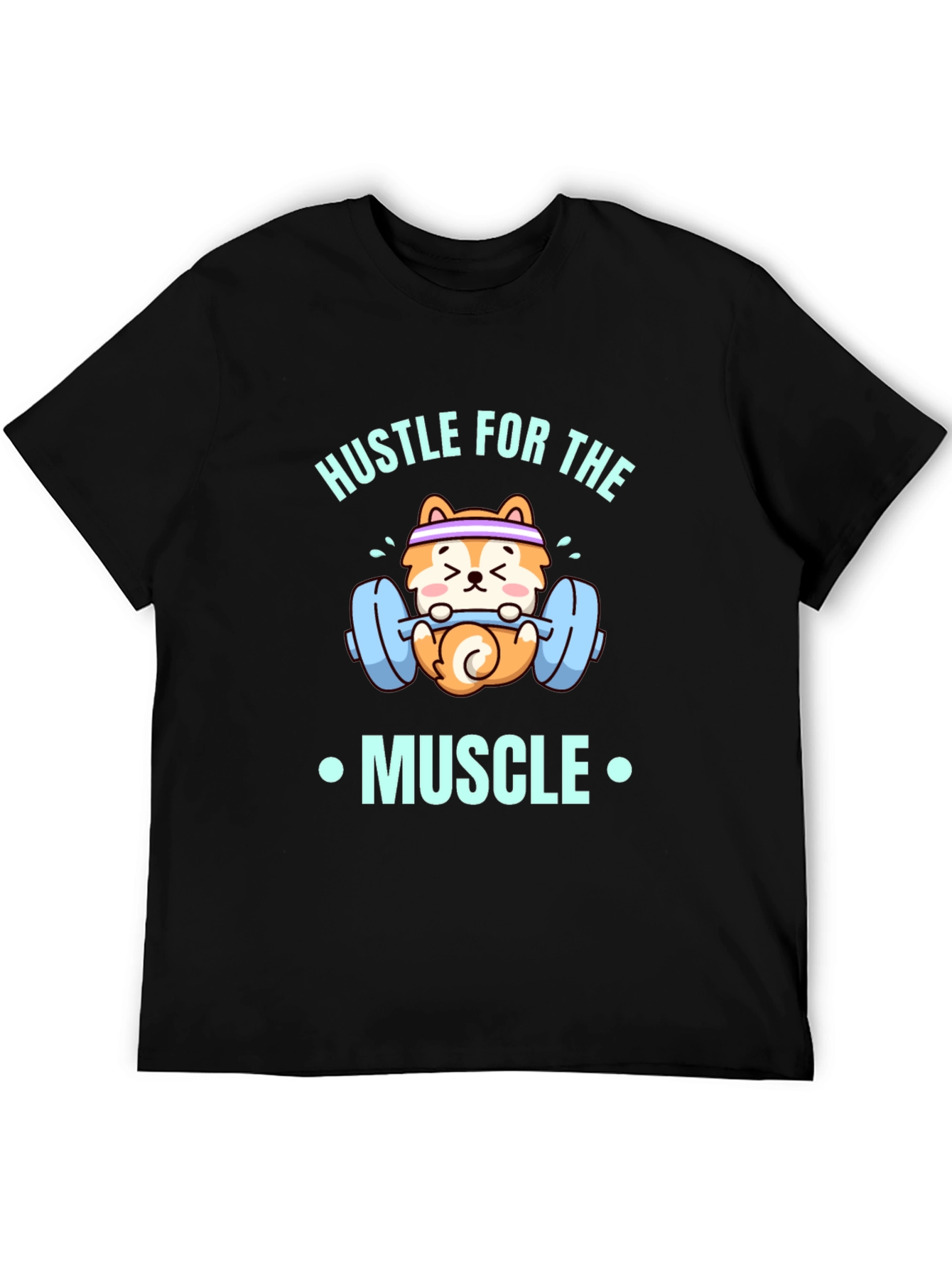 Hustle For The Muscle Black Graphic Tee