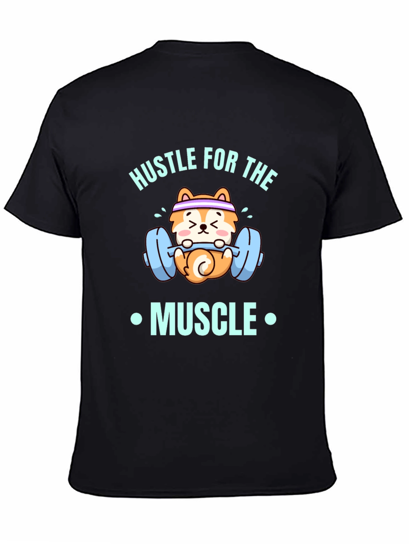 Hustle For The Muscle Black Graphic Tee