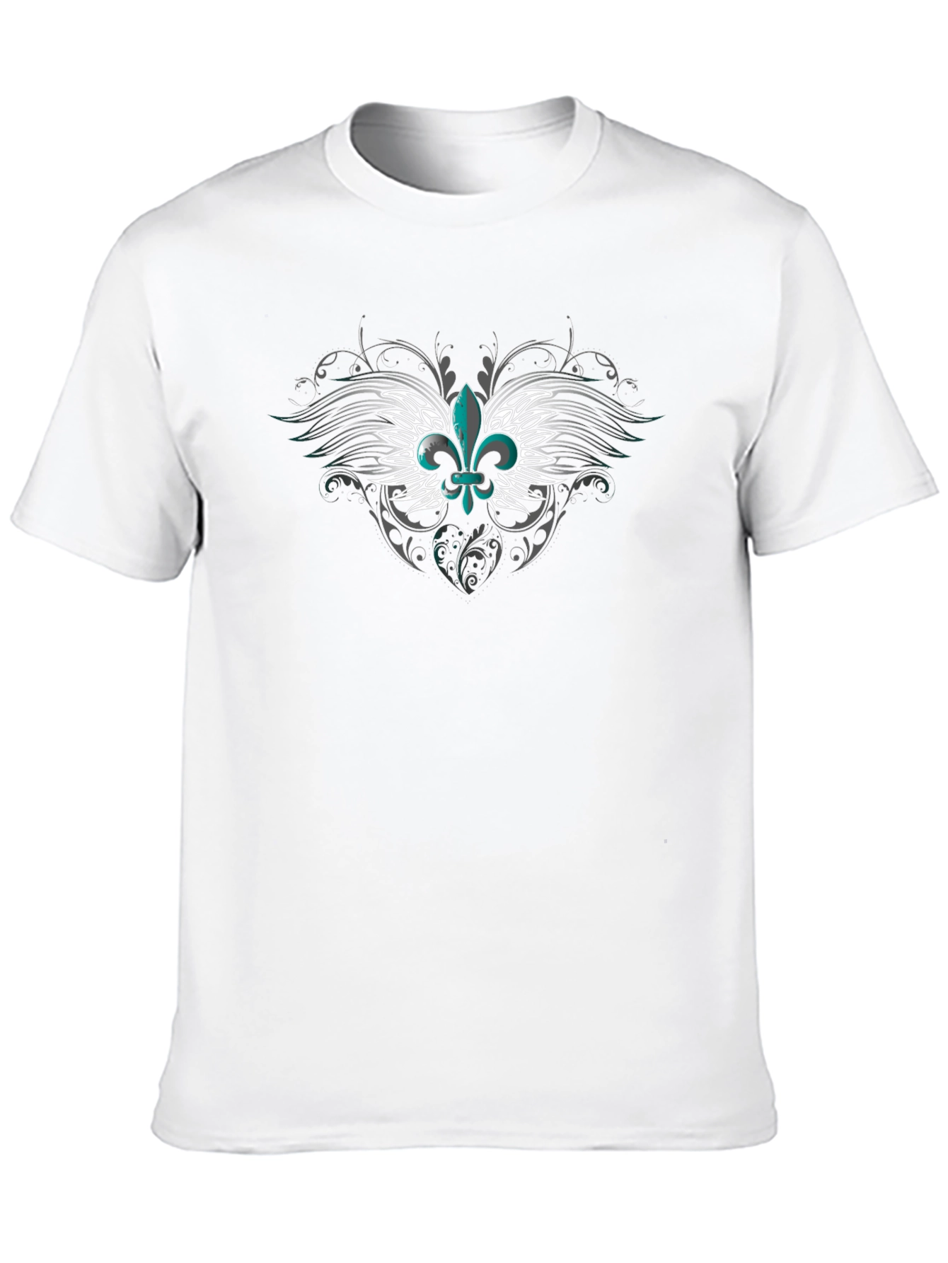 Fleur-de-lis Graphic Print Mens T-Shirt