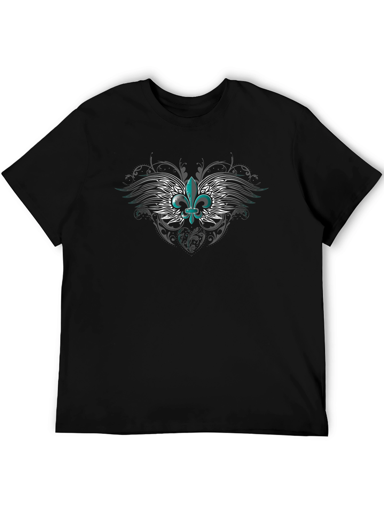 Fleur-de-lis Graphic Print Mens T-Shirt