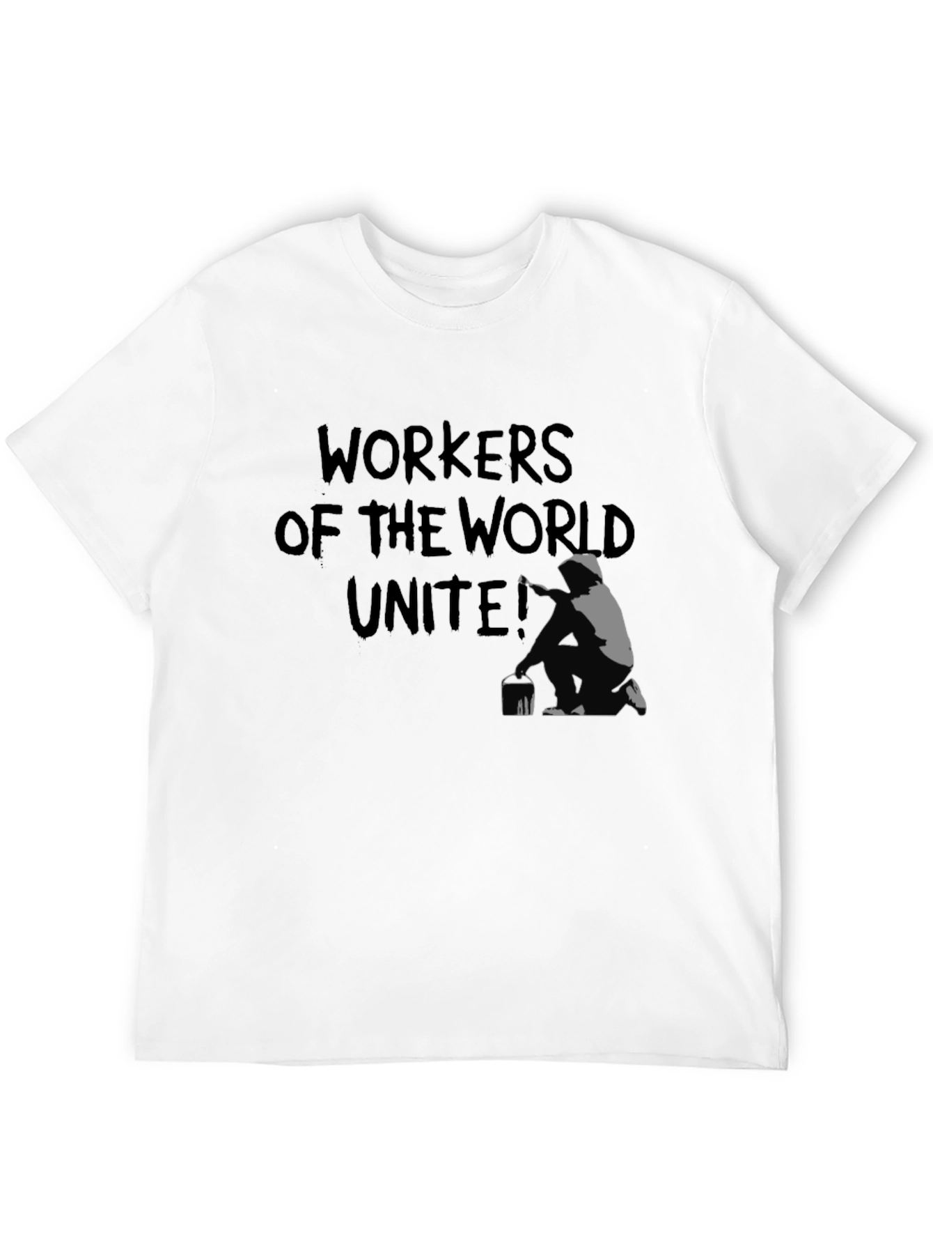 Workers Unite Graphic Tee - Street Art Style