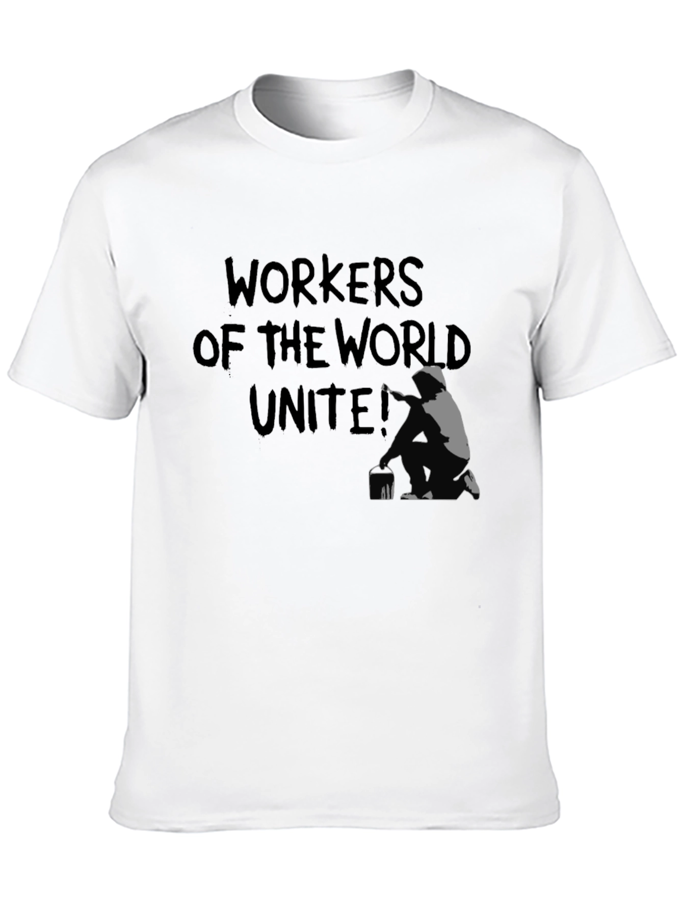 Workers Unite Graphic Tee - Street Art Style