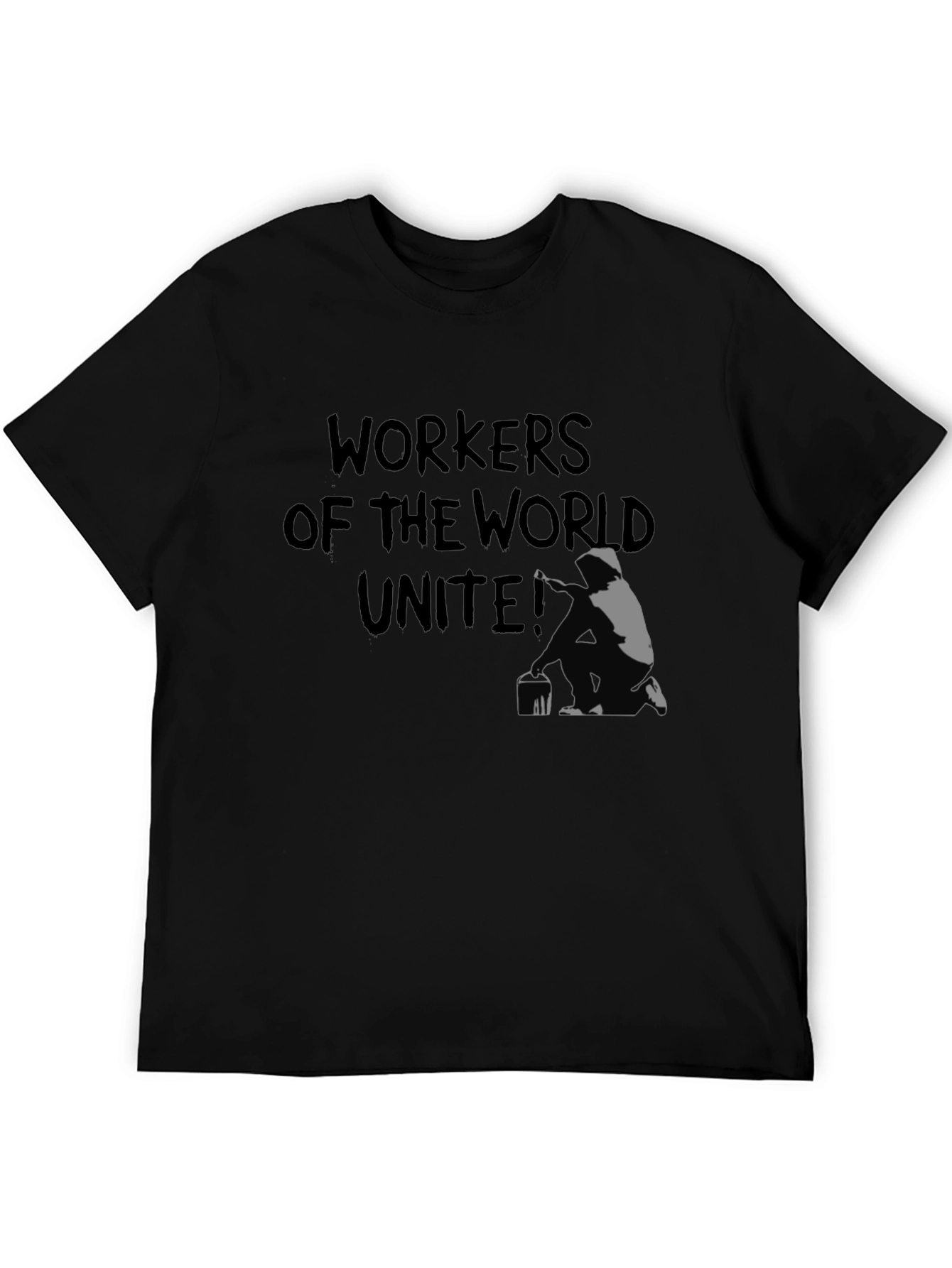 Workers Unite Graphic Tee - Street Art Style