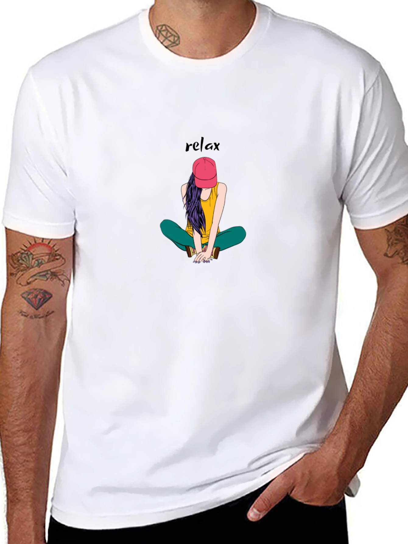 Relaxed Girl Graphic Tee - Cool Casual Shirt