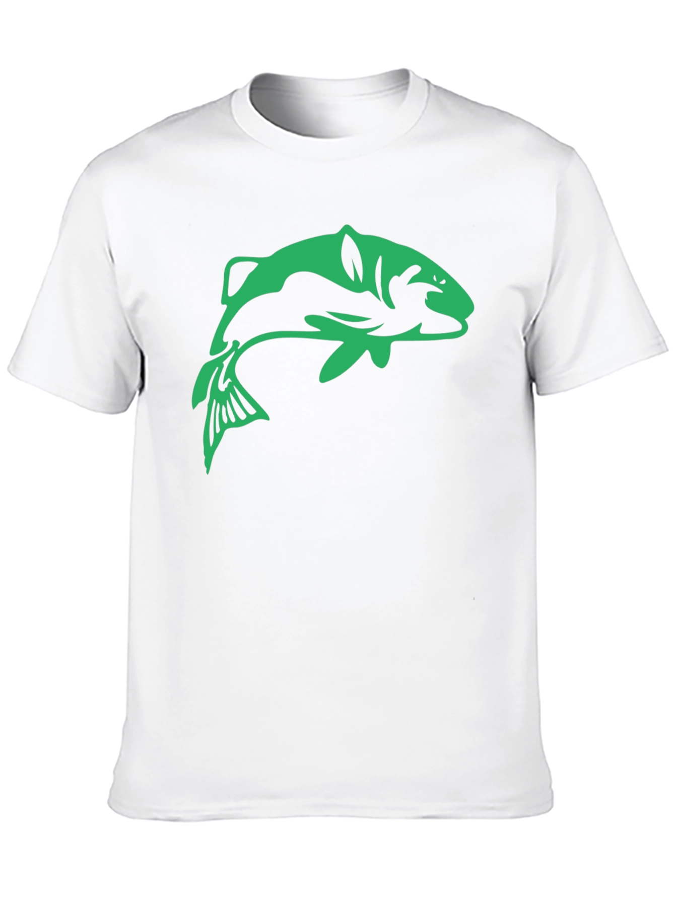 Bass Fish Graphic Tee - Black Casual T-Shirt