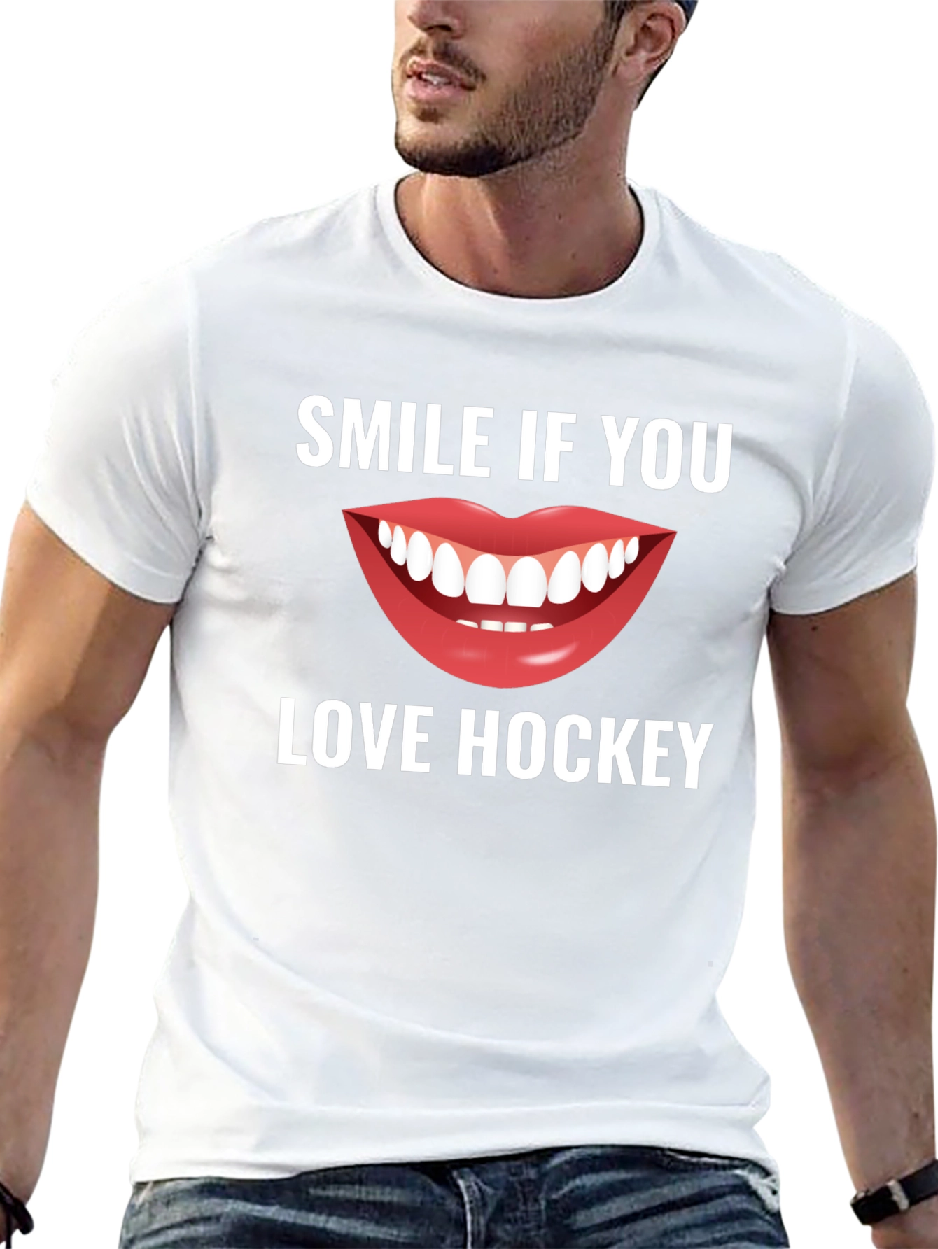 Smile If You Love Hockey T-Shirt