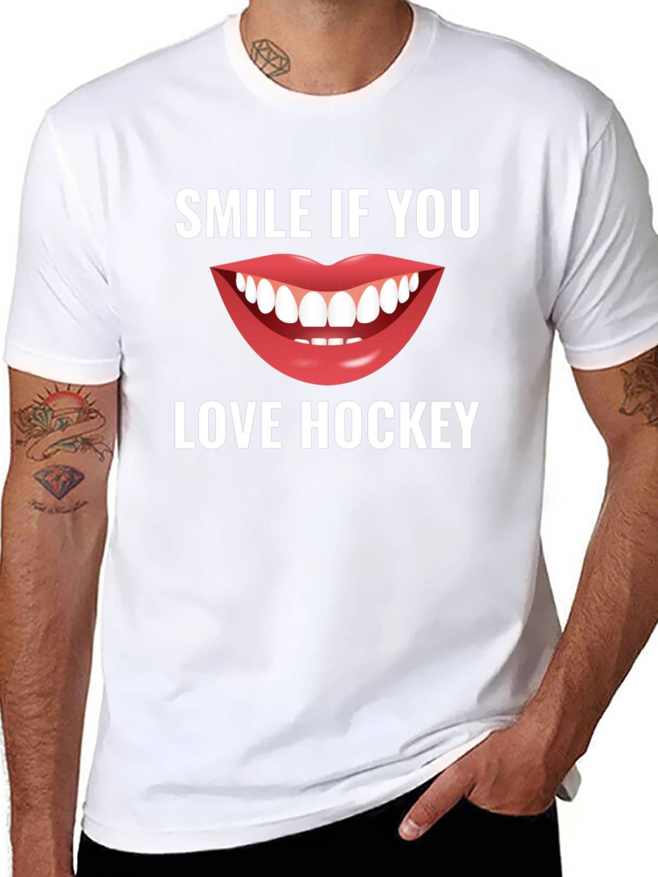 Smile If You Love Hockey T-Shirt
