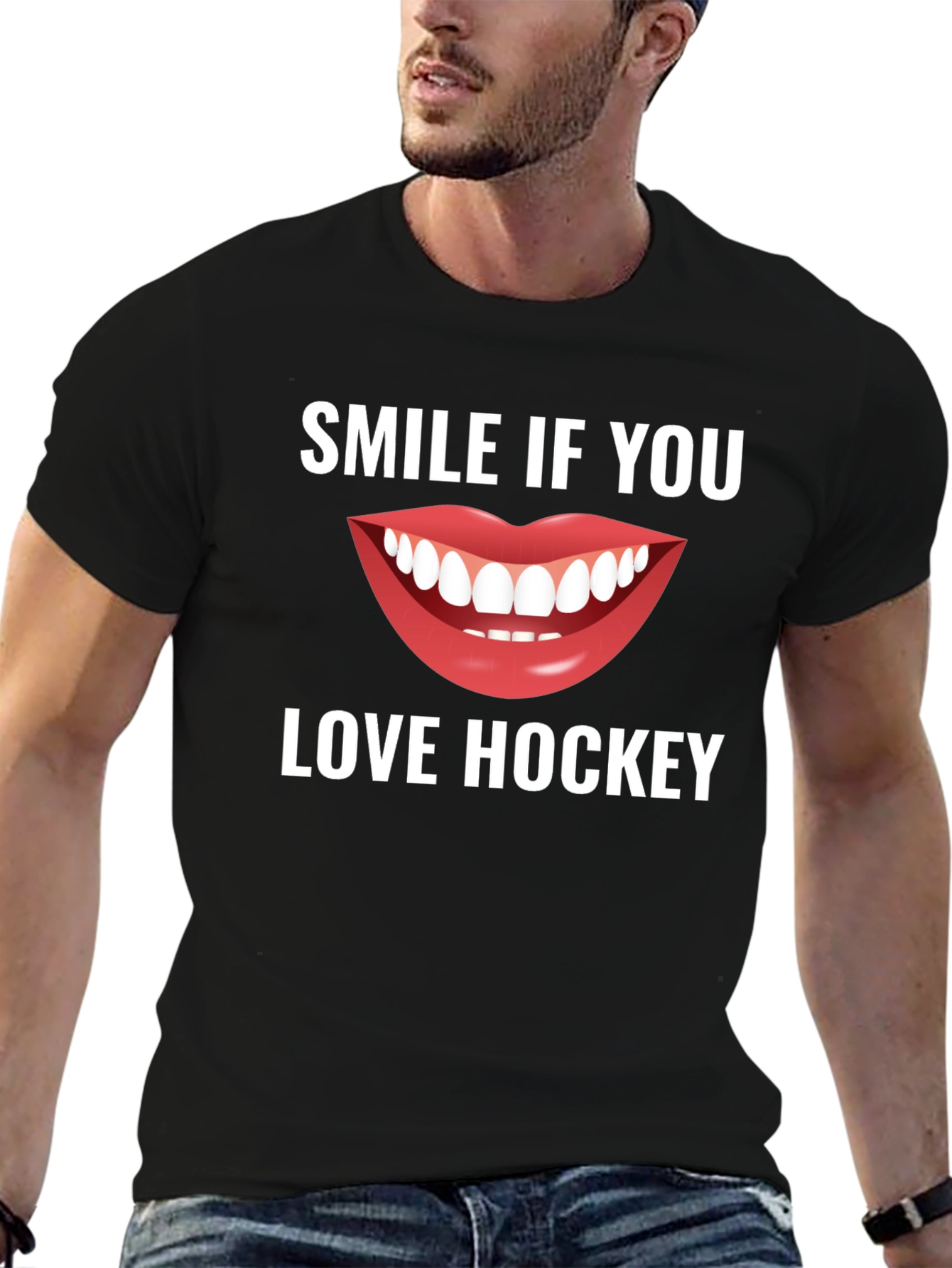 Smile If You Love Hockey T-Shirt