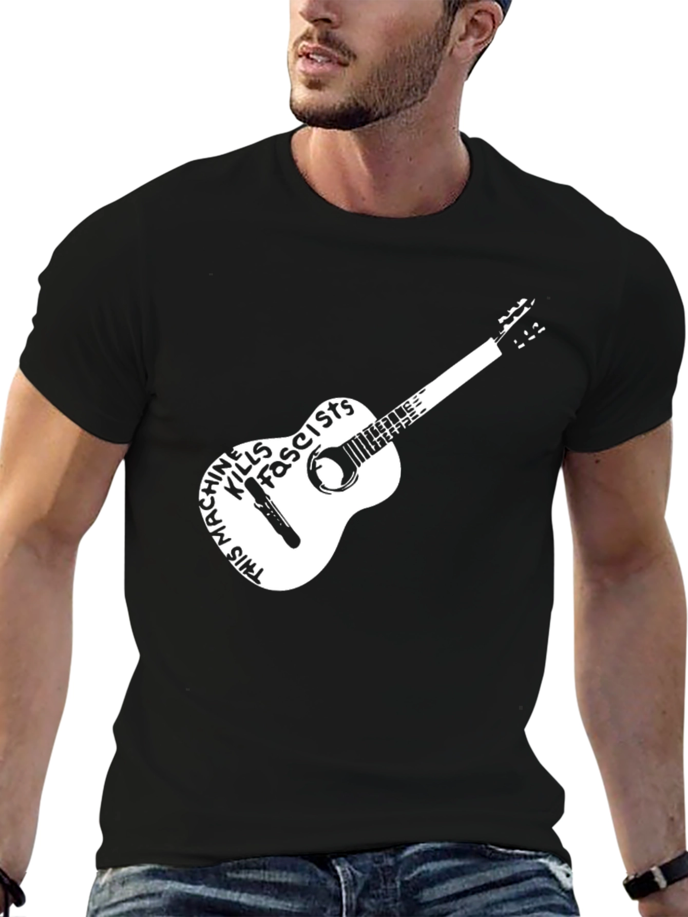 This Machine Kills Fascists Guitar Graphic Tee