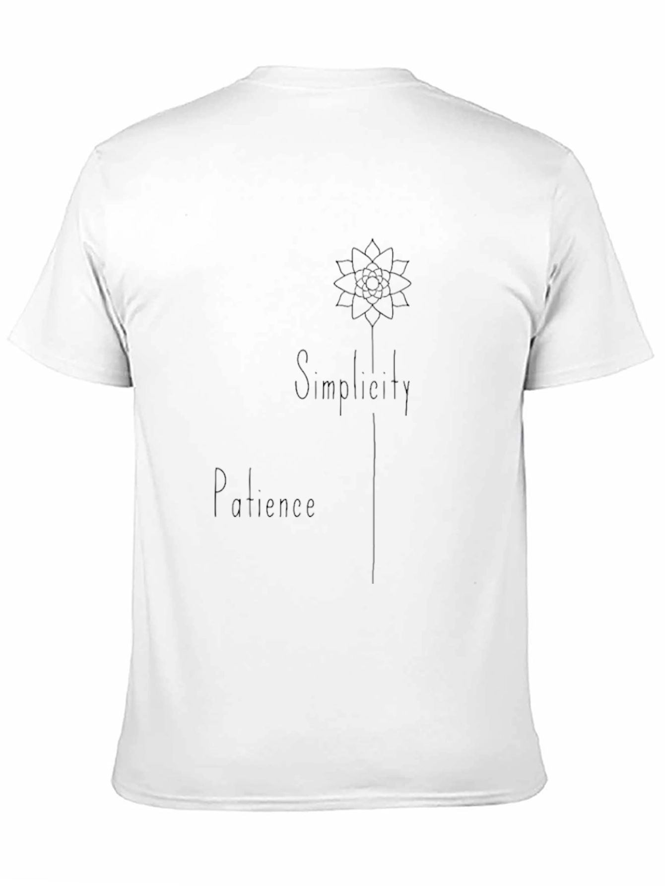 Simplicity Patience Graphic Black T-Shirt