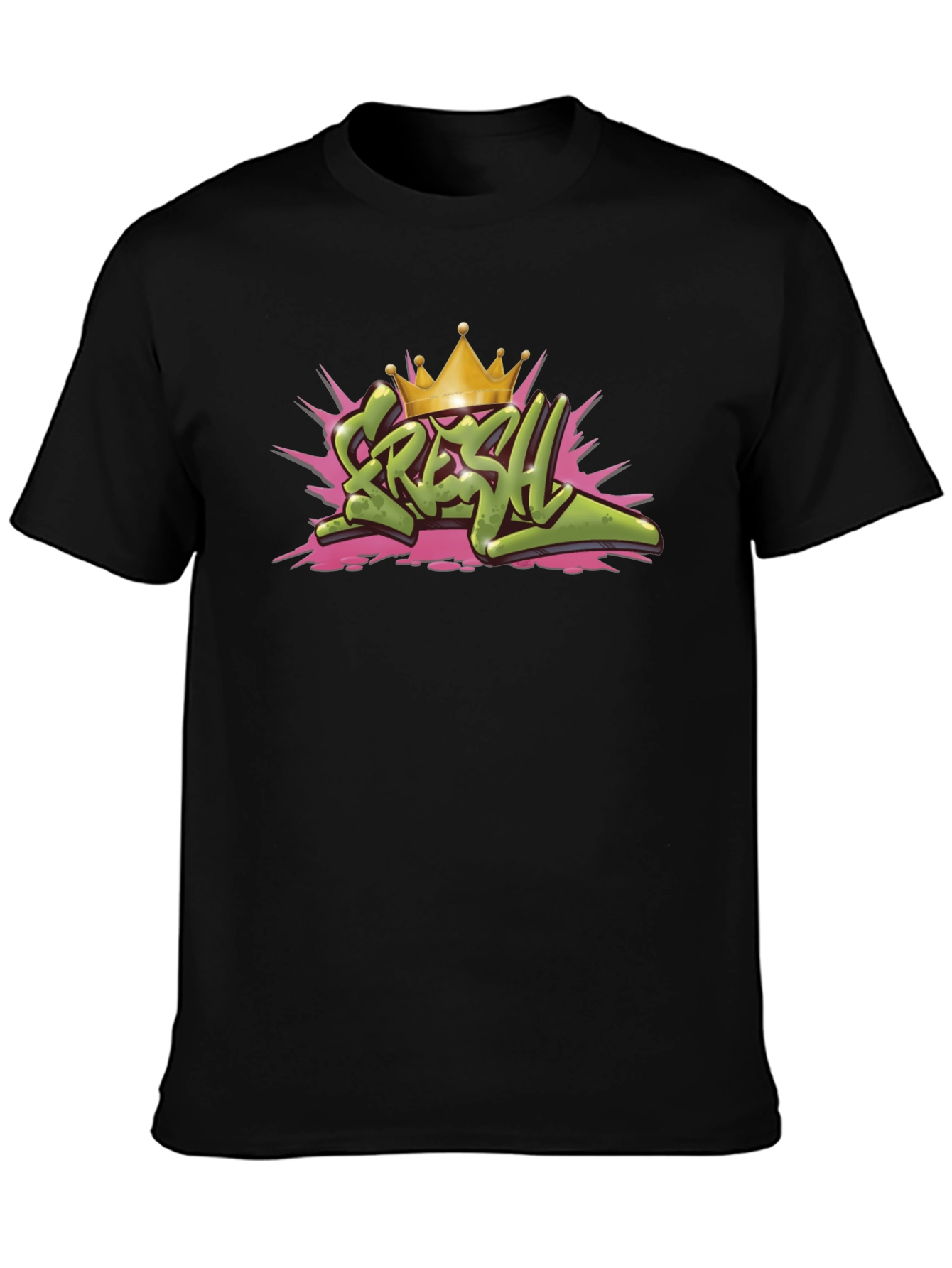 Fresh Crown Graphic Black T-Shirt