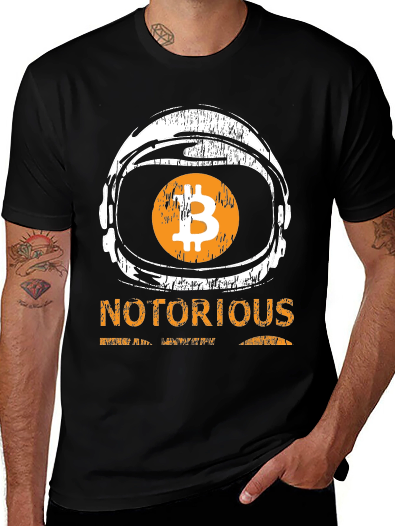 Notorious Bitcoin Astronaut Black T-Shirt