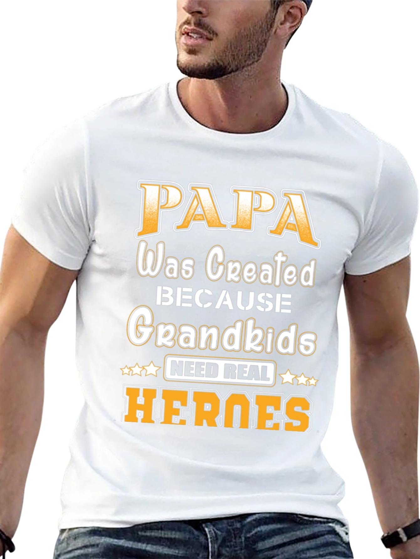 Papa Grandkids Heroes T-Shirt