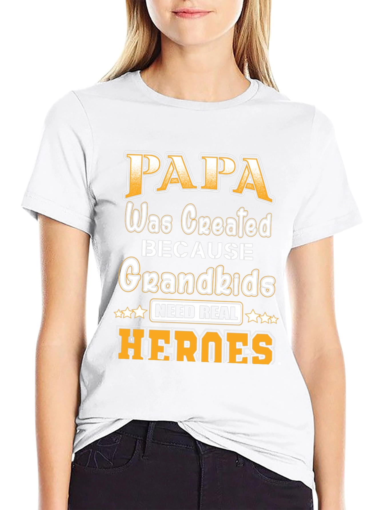 Papa Grandkids Heroes T-Shirt