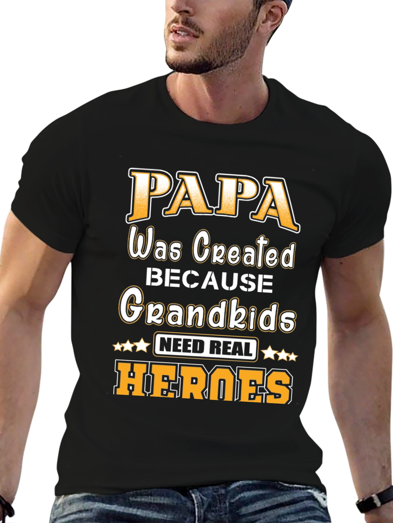 Papa Grandkids Heroes T-Shirt