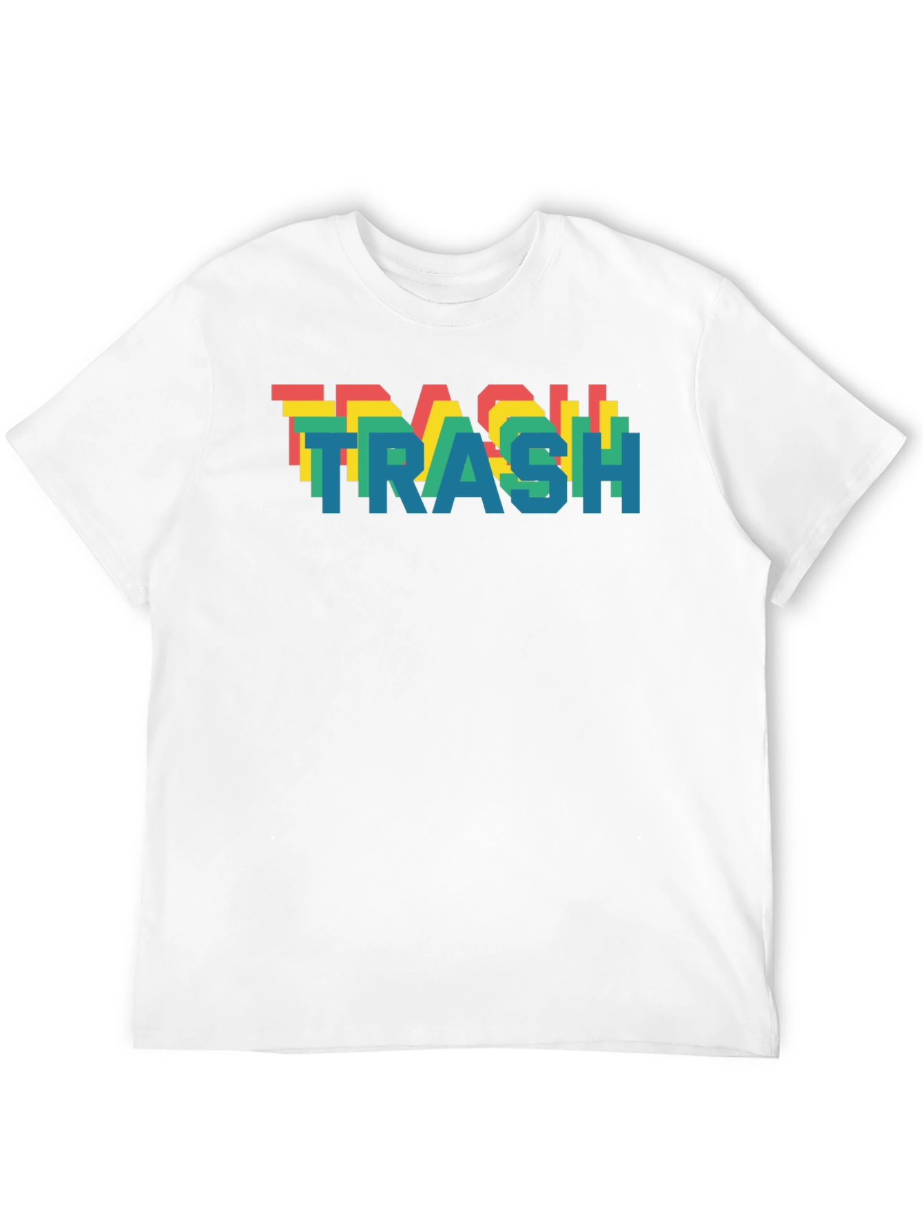 Retro Pixel Trash T-Shirt - Black Cotton Blend