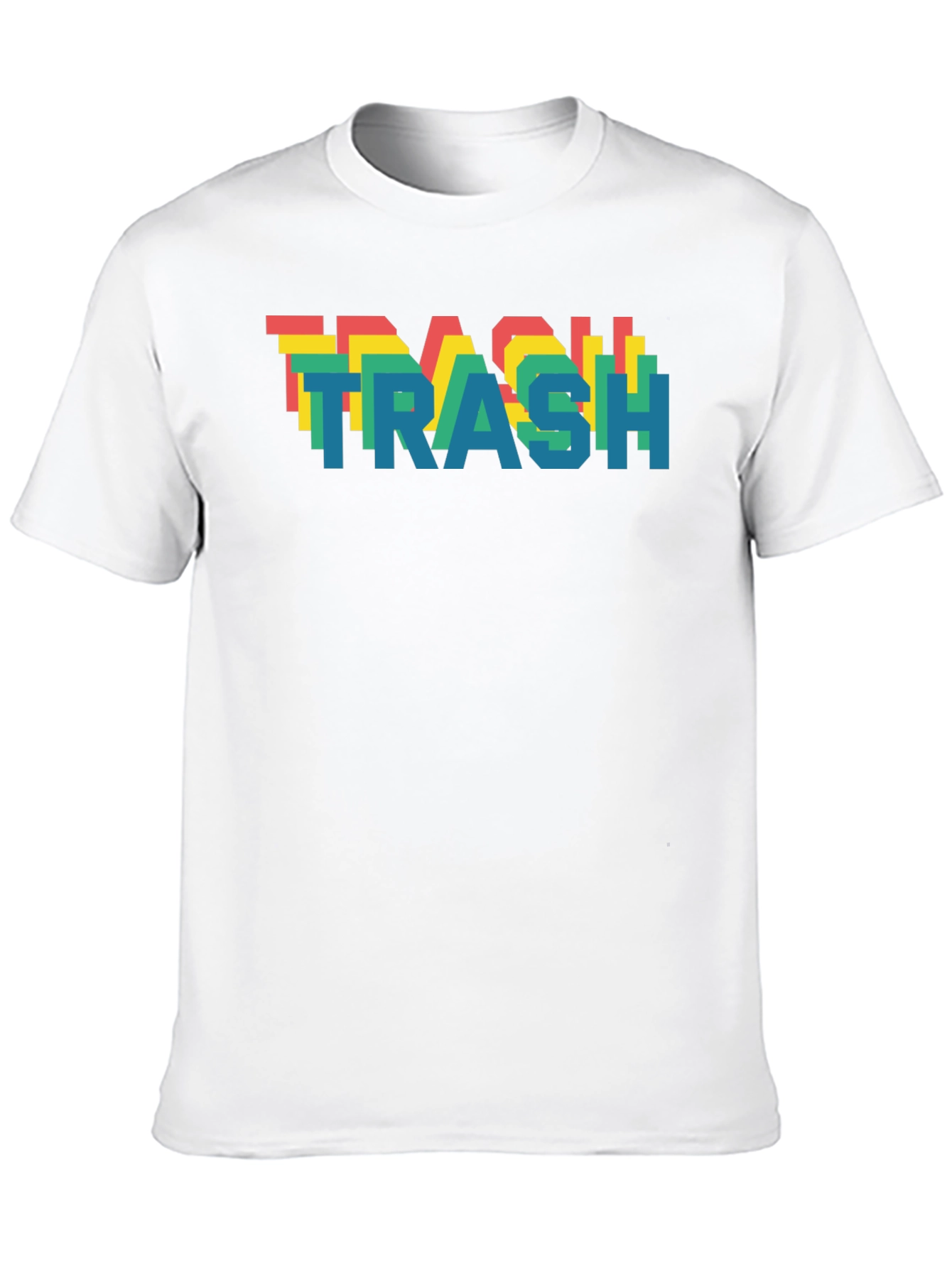 Retro Pixel Trash T-Shirt - Black Cotton Blend