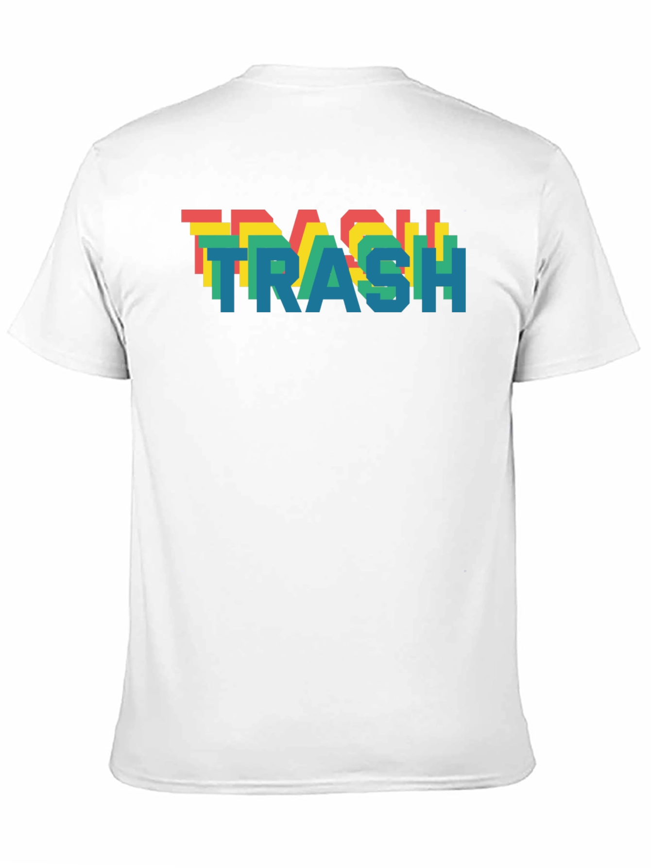 Retro Pixel Trash T-Shirt - Black Cotton Blend