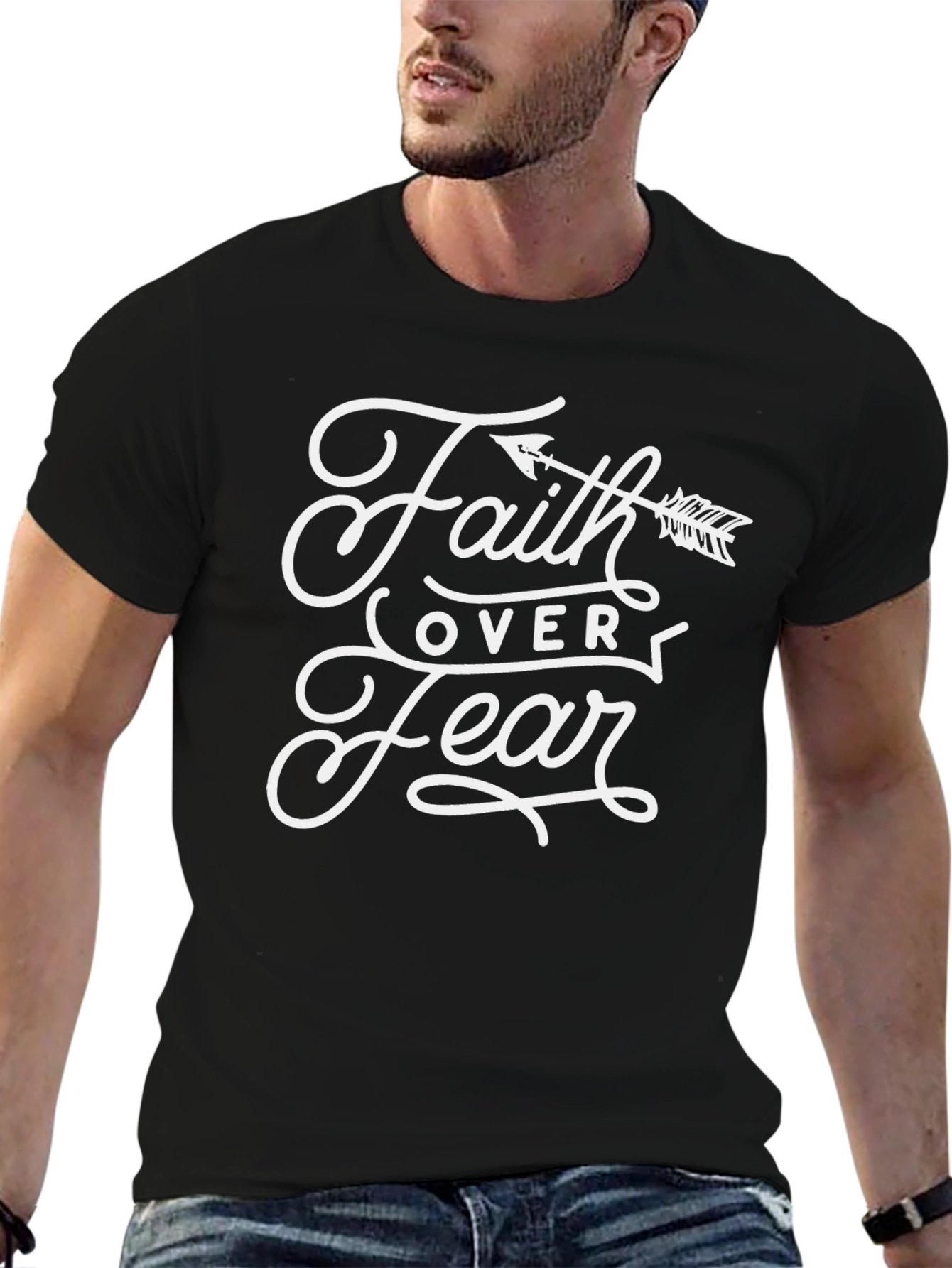 Faith Over Fear Arrow Graphic Tee