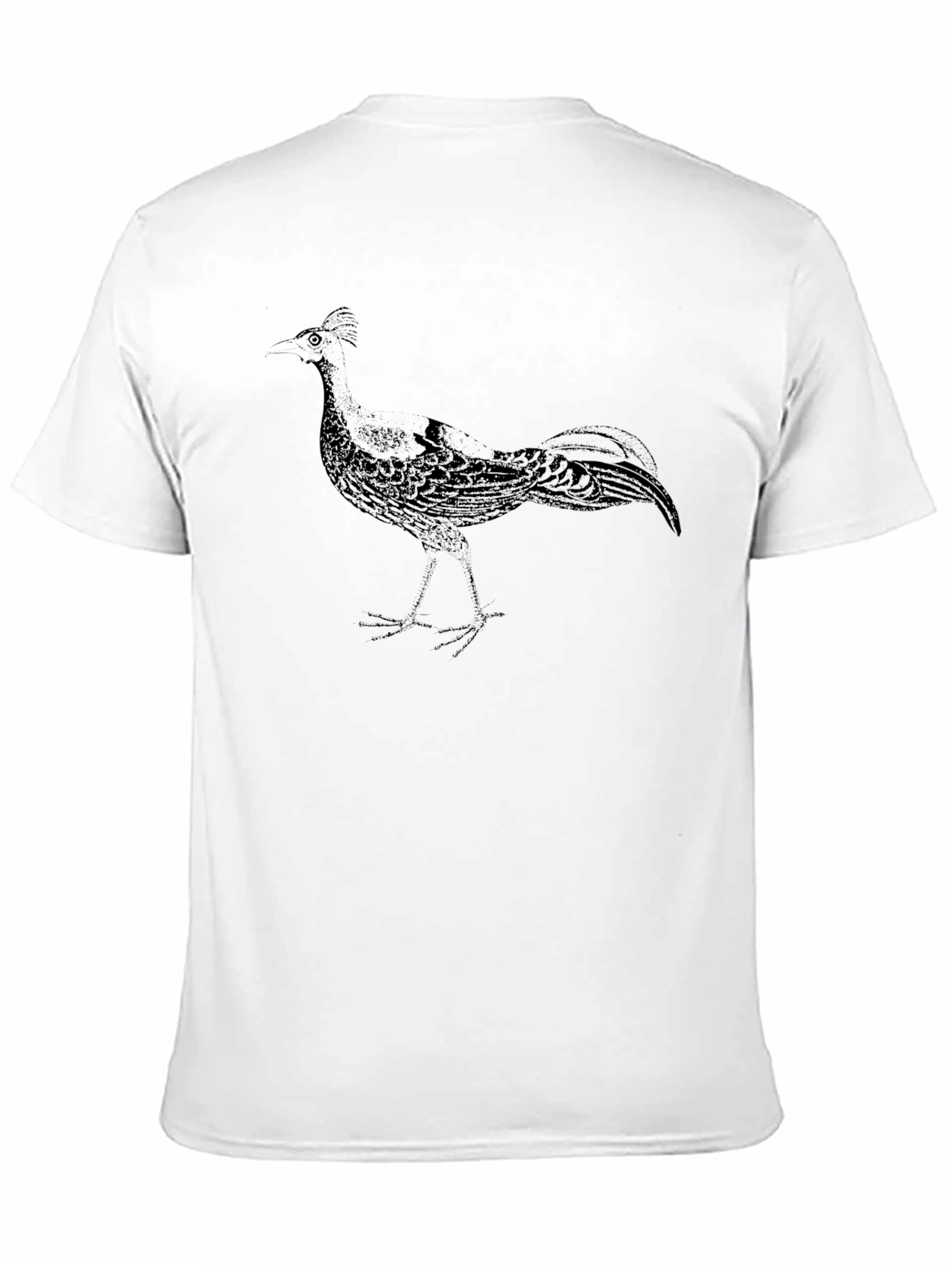 Black T-Shirt with Bird Graphic