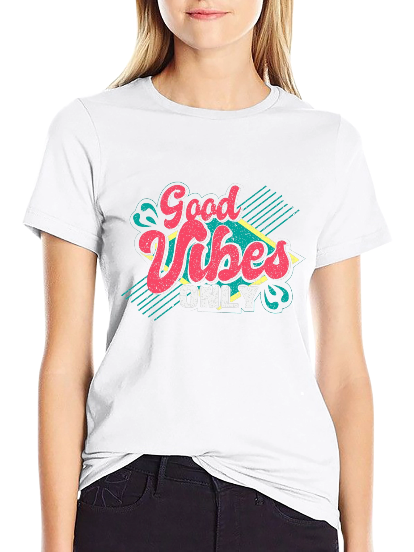 Good Vibes Only Graphic T-Shirt - Retro Style