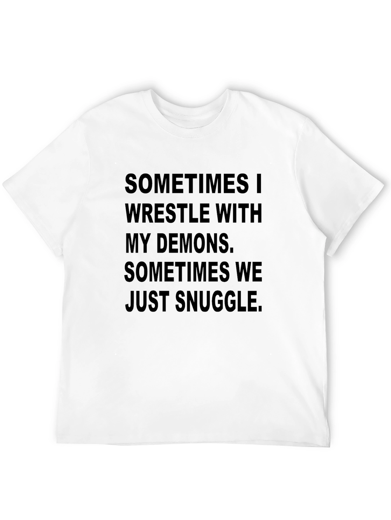Demons Snuggle Graphic T-Shirt - Black