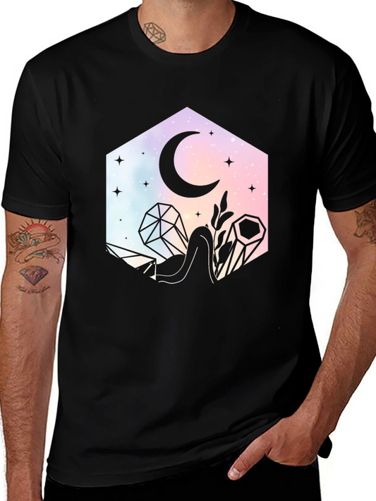 Celestial Crystal Black T-Shirt