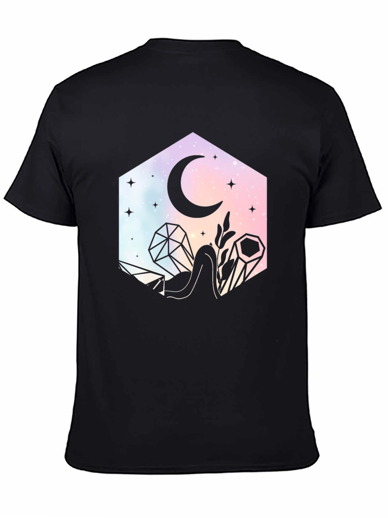Celestial Crystal Black T-Shirt