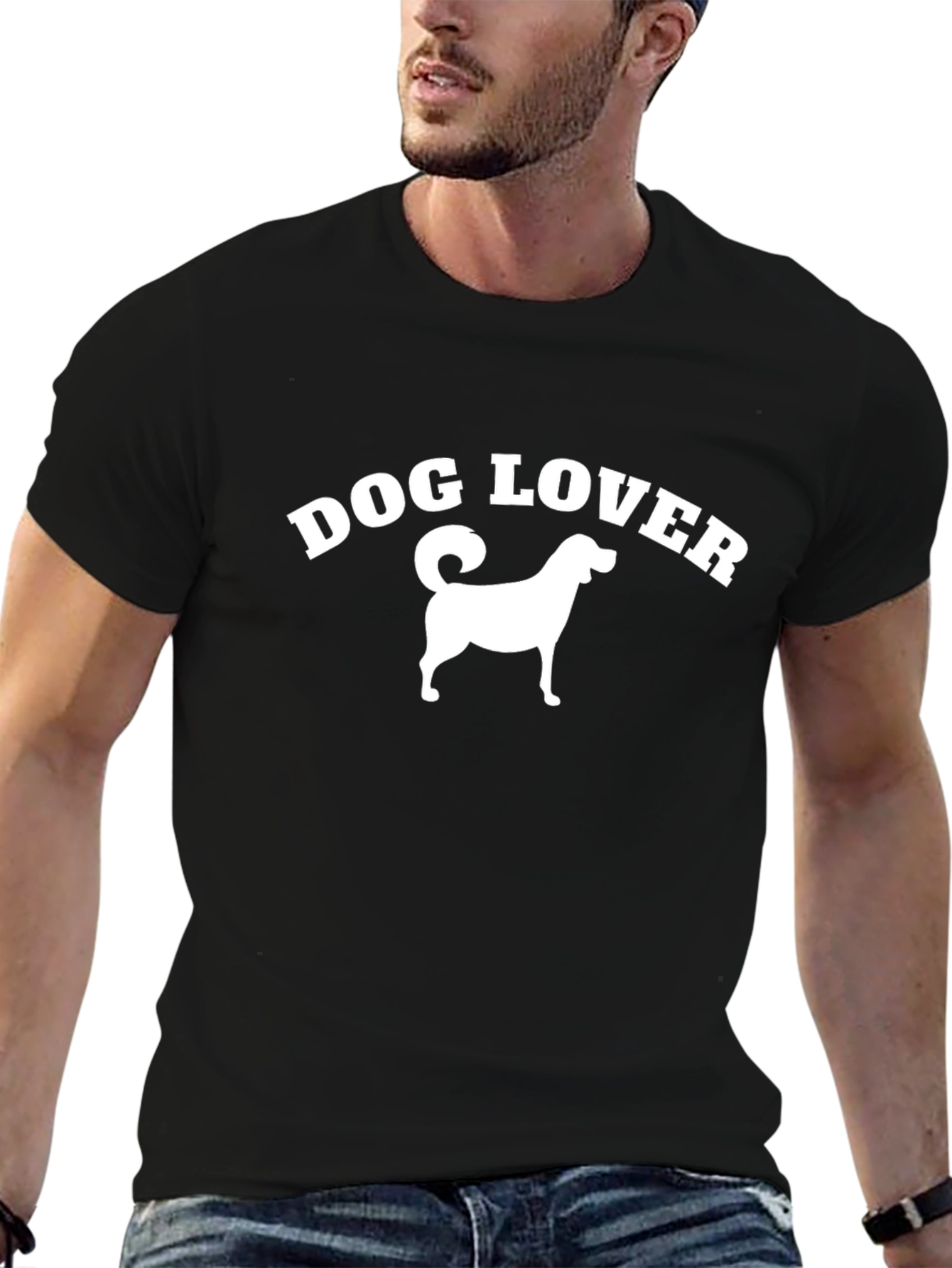 Dog Lover Graphic T-Shirt - Black