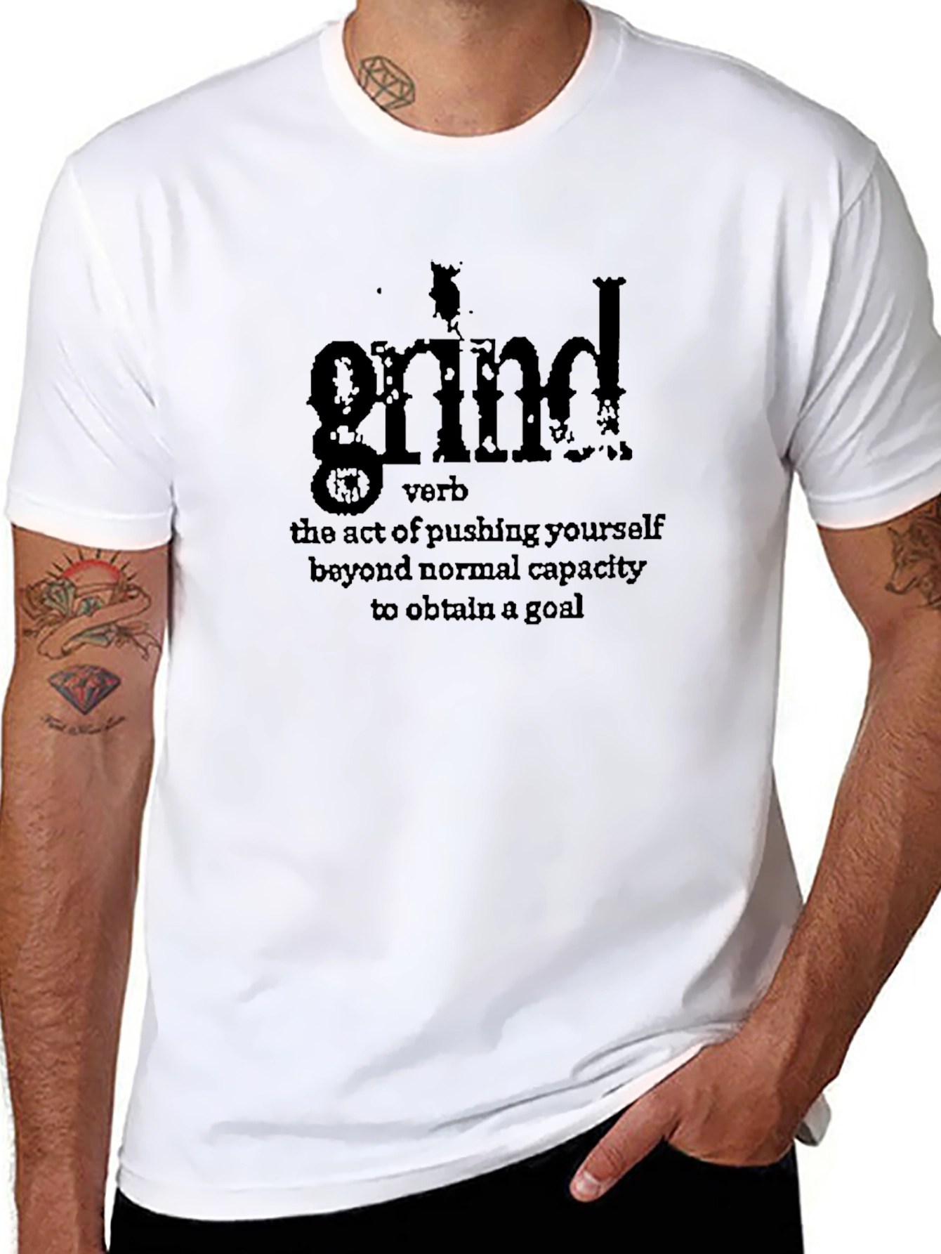 Grind Definition T-Shirt: Hustle Hard Motivation Tee
