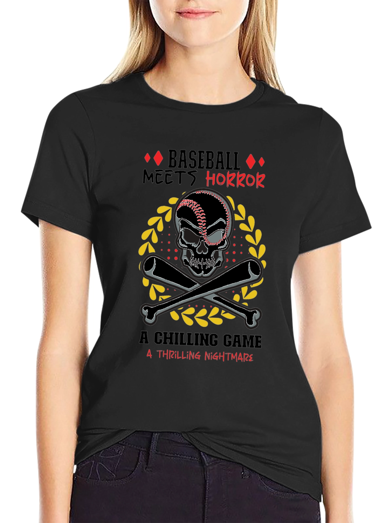 Baseball Horror T-Shirt - Chilling Nightmare