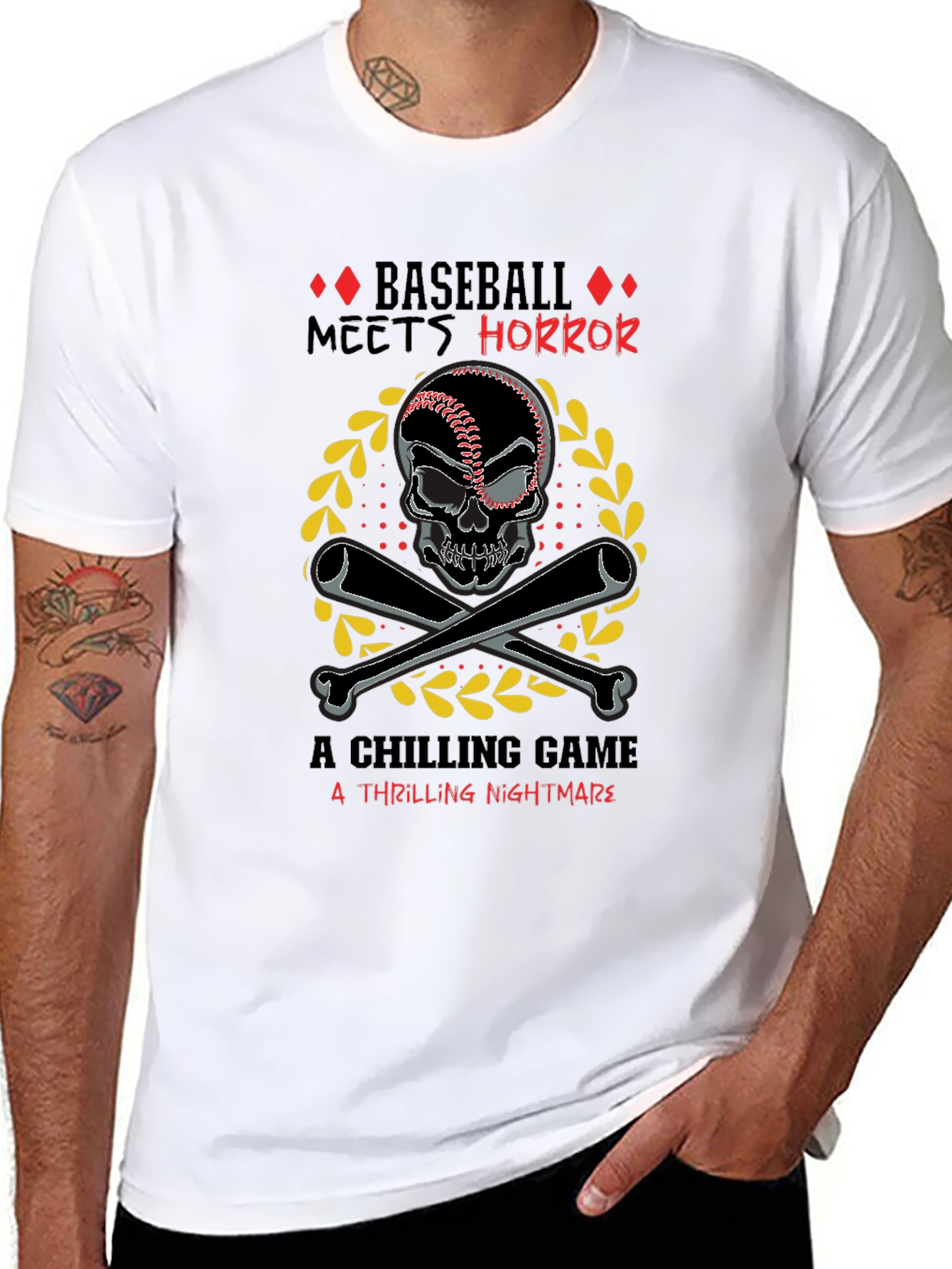 Baseball Horror T-Shirt - Chilling Nightmare
