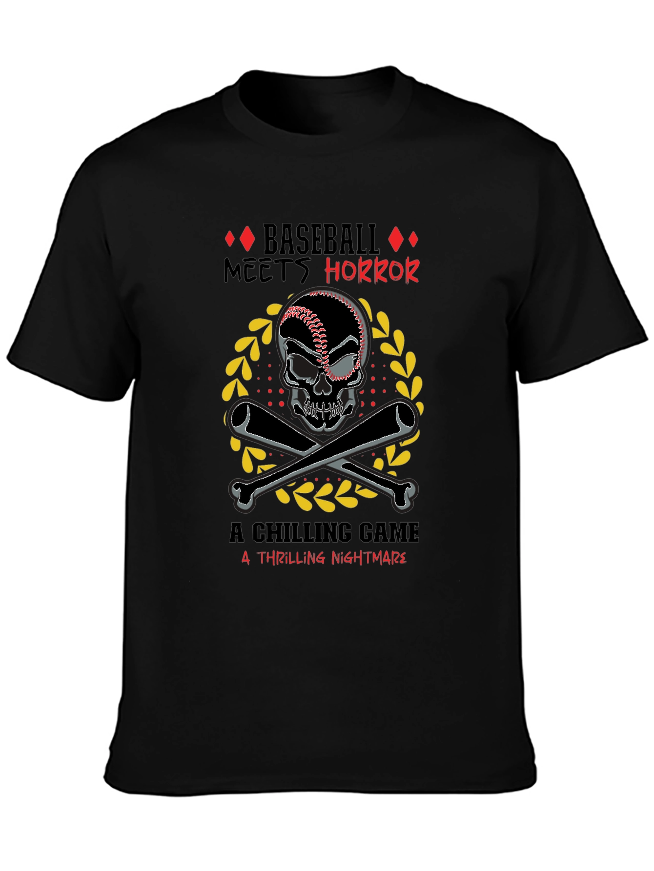Baseball Horror T-Shirt - Chilling Nightmare