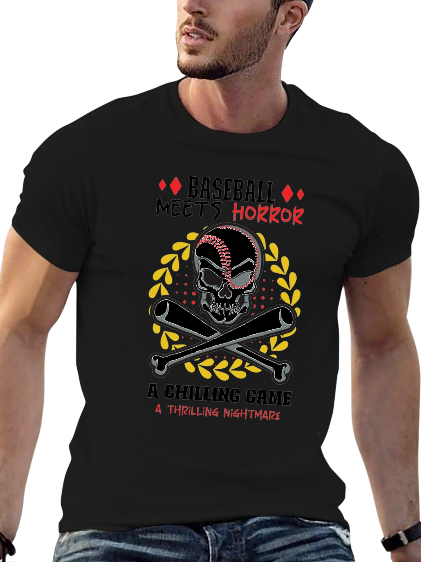 Baseball Horror T-Shirt - Chilling Nightmare