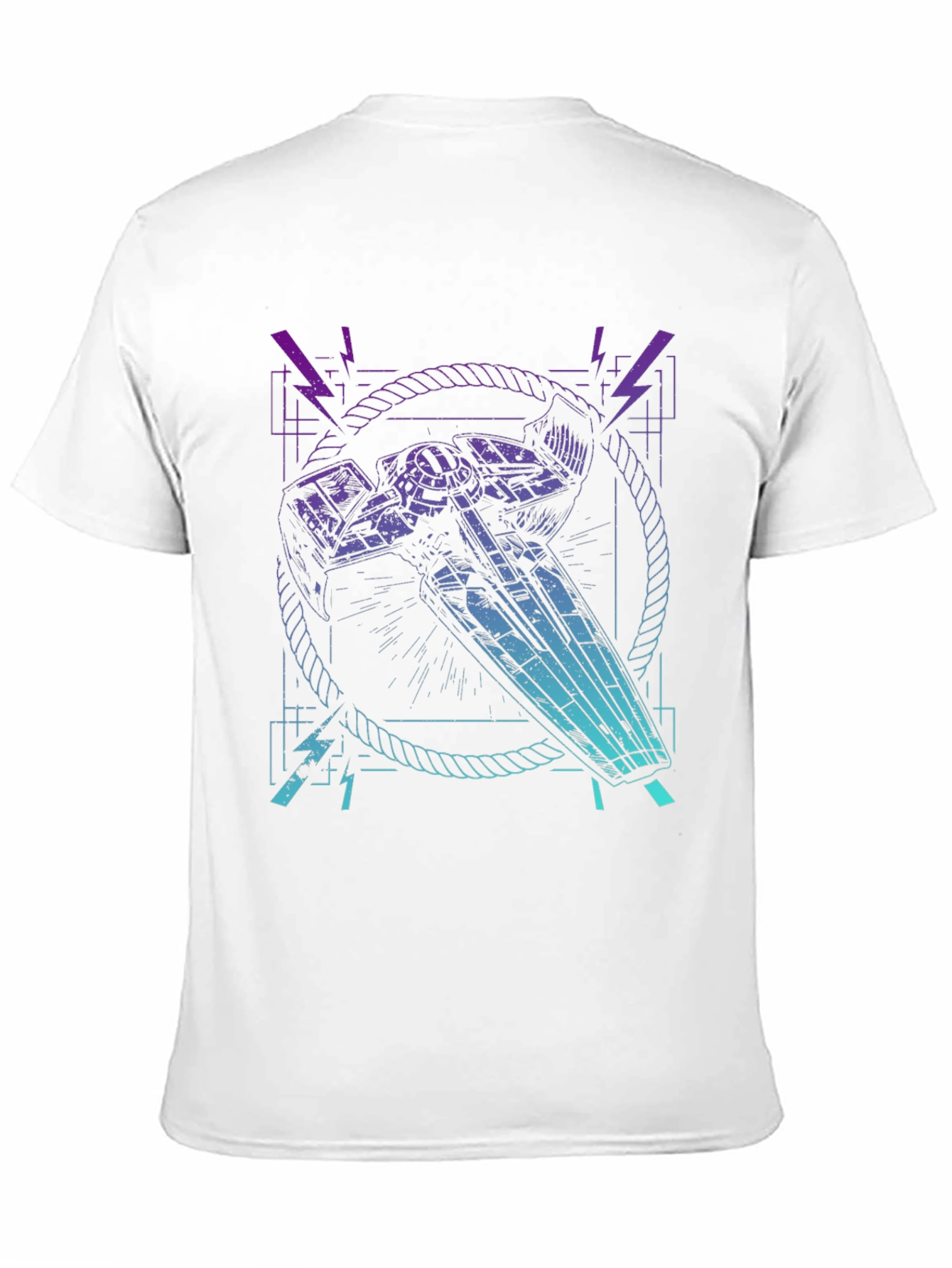 Retro Spaceship Graphic Tee - Black Cotton Blend