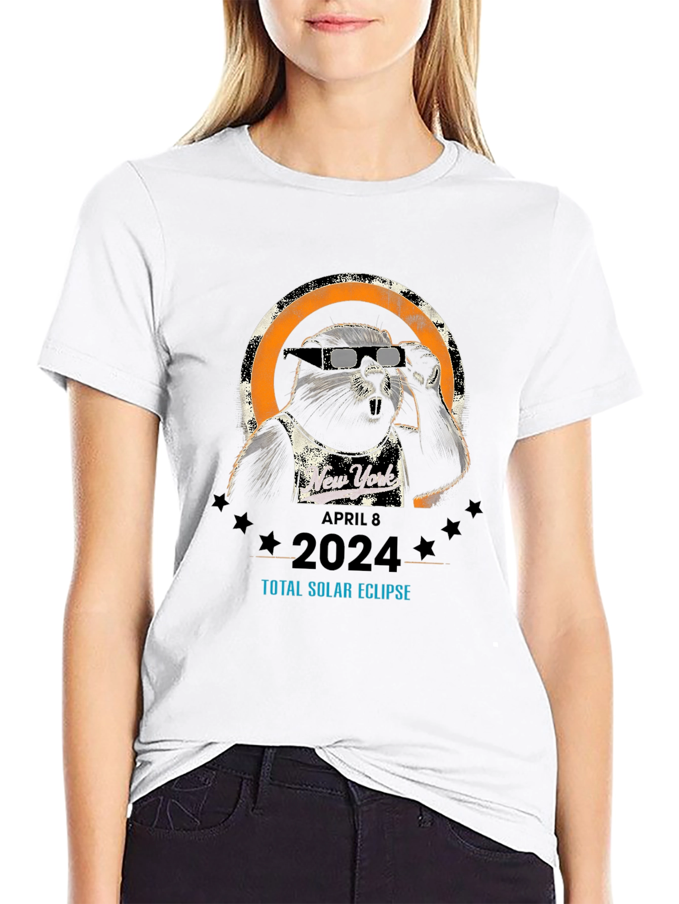 New York 2024 Total Solar Eclipse Beaver T-Shirt
