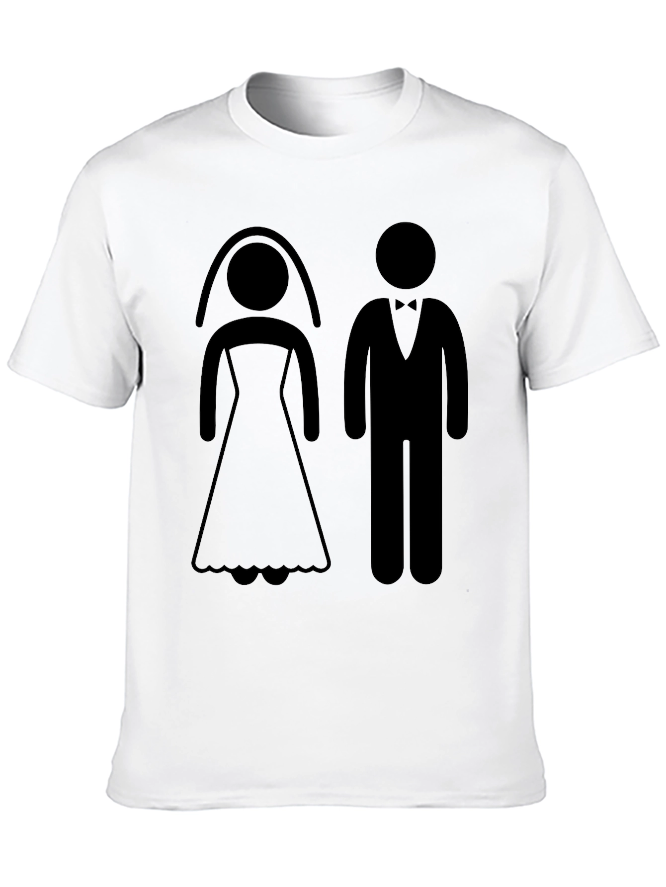 Bride and Groom Graphic Tee - Wedding Celebration T-Shirt